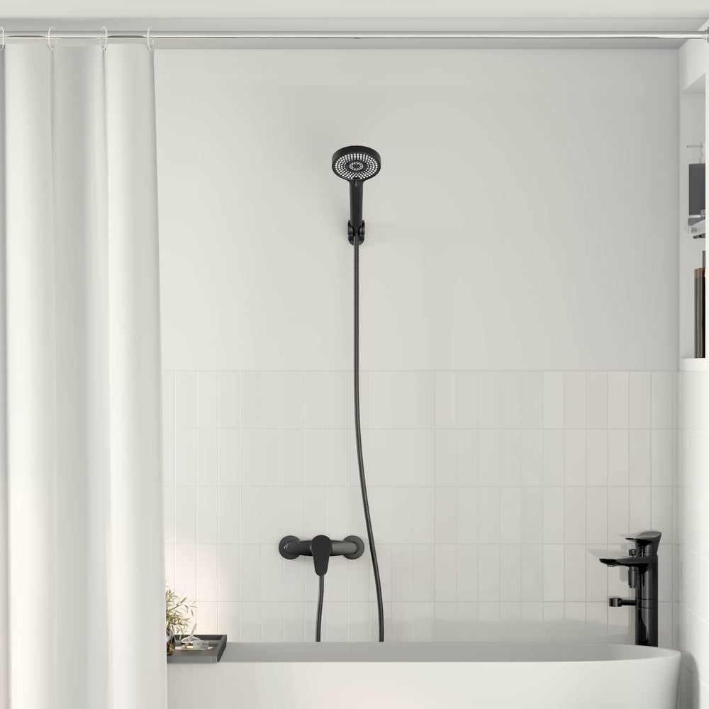 Shower head set Black G 1/2 inch