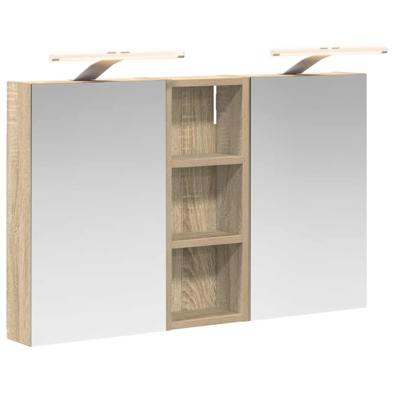 Vonios spintos komplektas su lentyna 3 pcs 80 x 10,5 x 50 cm