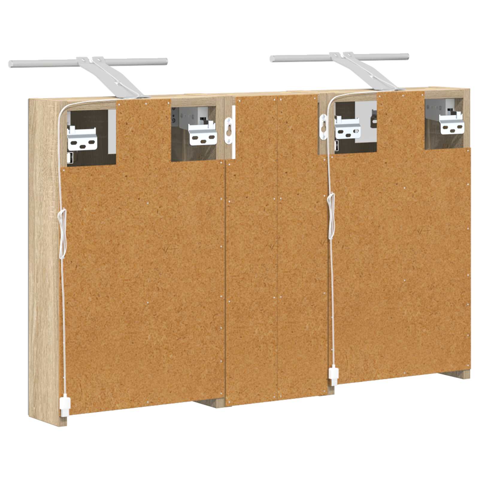 Vonios spintos komplektas su lentyna 3 pcs 80 x 10,5 x 50 cm
