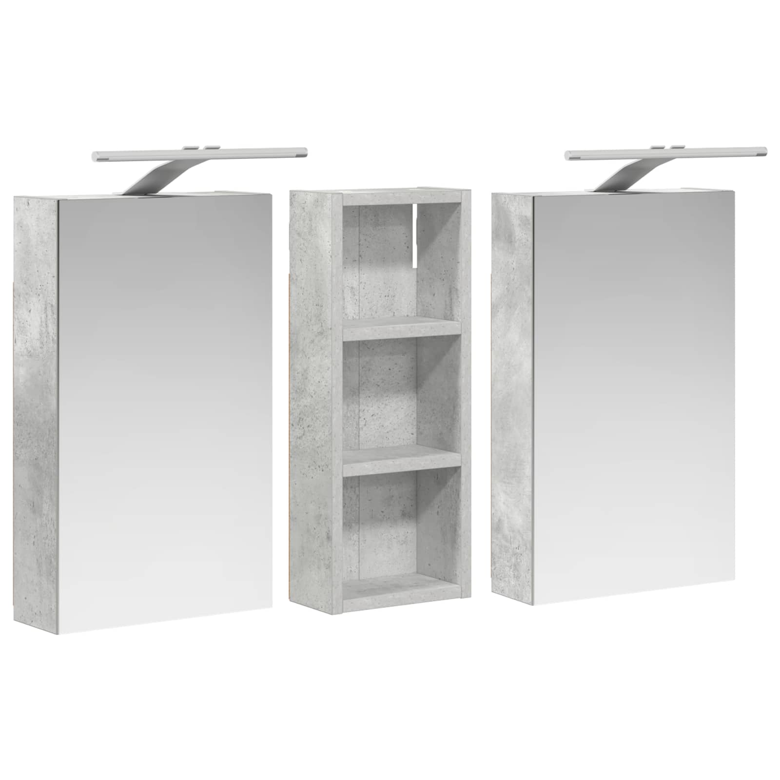 Vonios spintos komplektas su lentyna 3 pcs 80 x 10,5 x 50 cm
