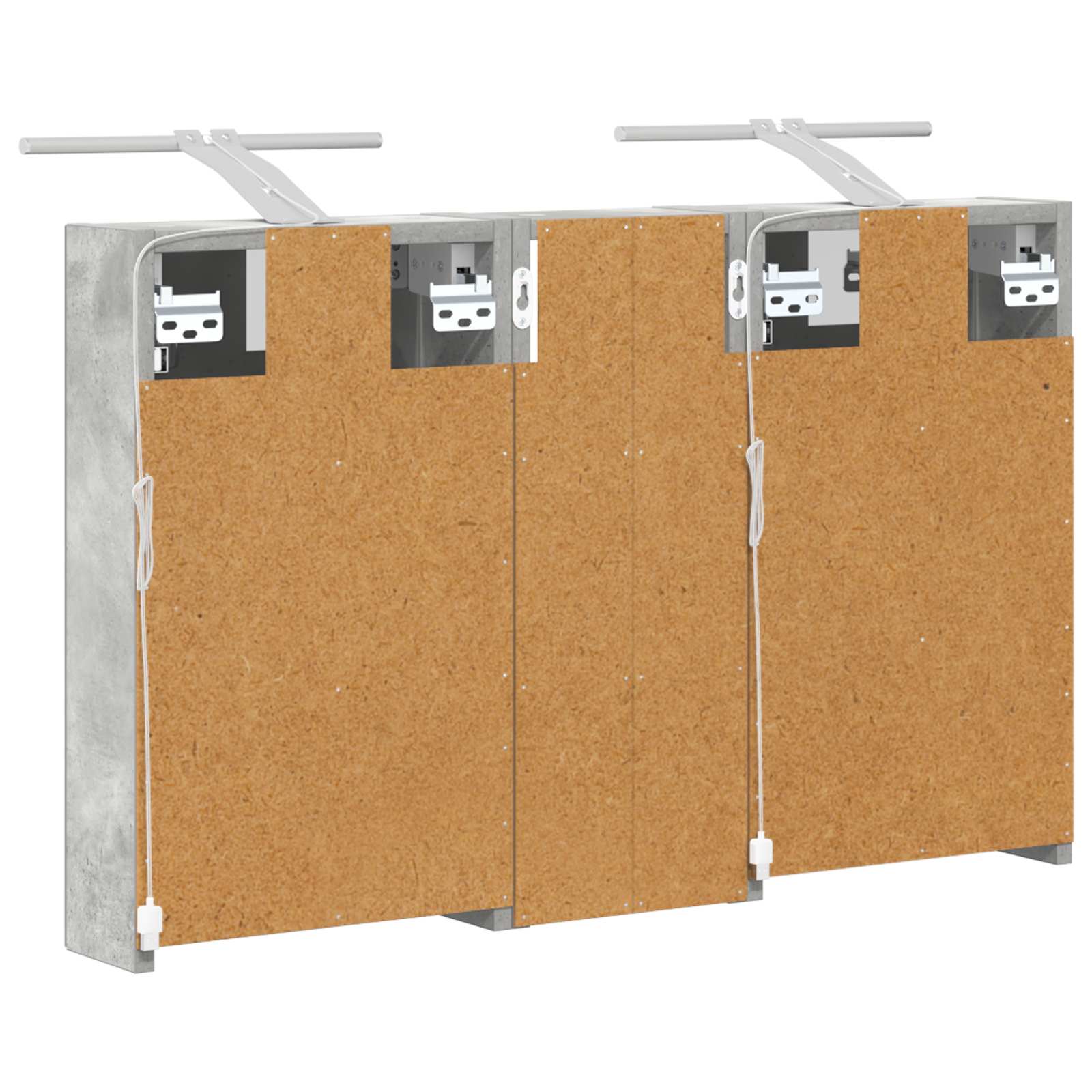 Vonios spintos komplektas su lentyna 3 pcs 80 x 10,5 x 50 cm