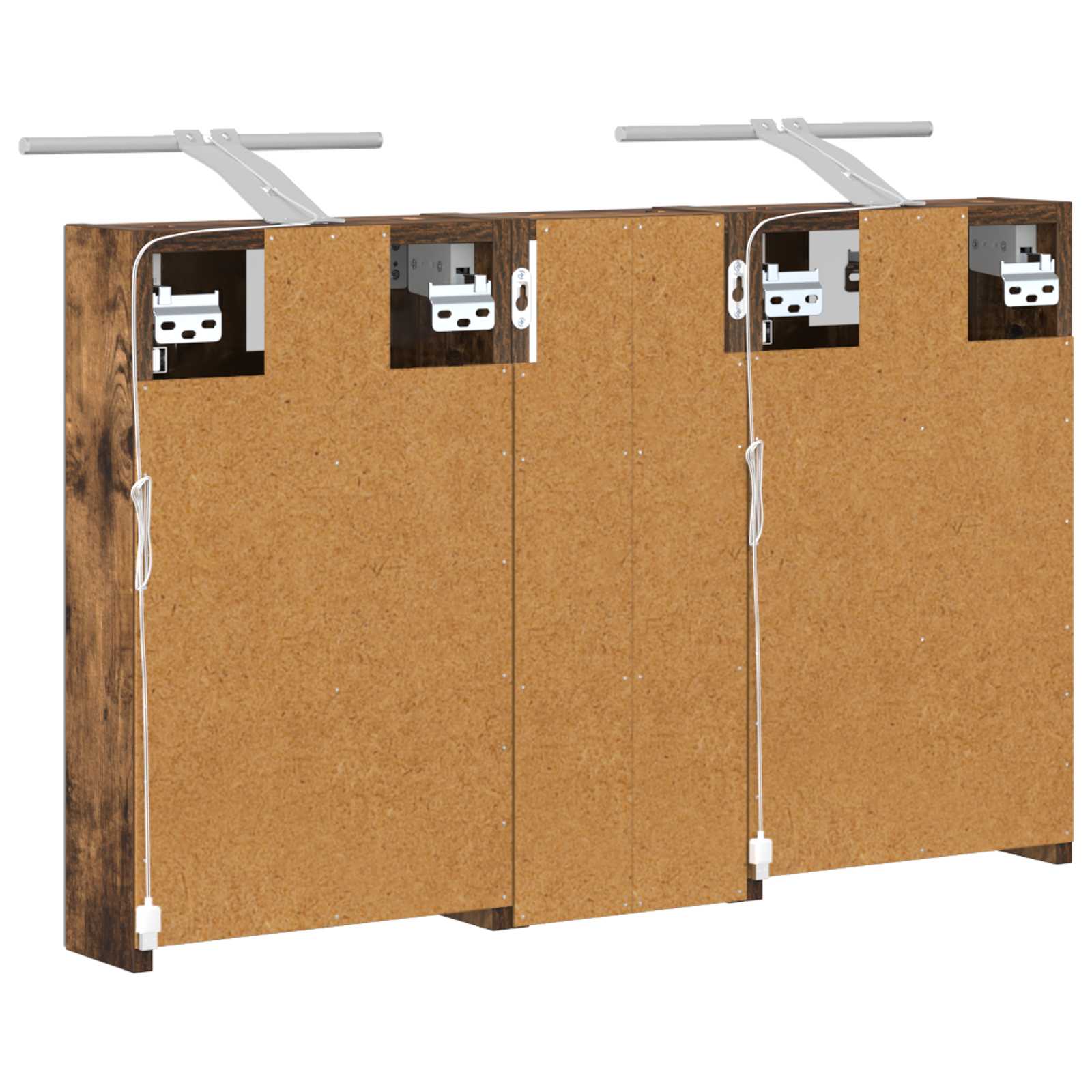 Vonios spintos komplektas su lentyna 3 pcs 80 x 10,5 x 50 cm