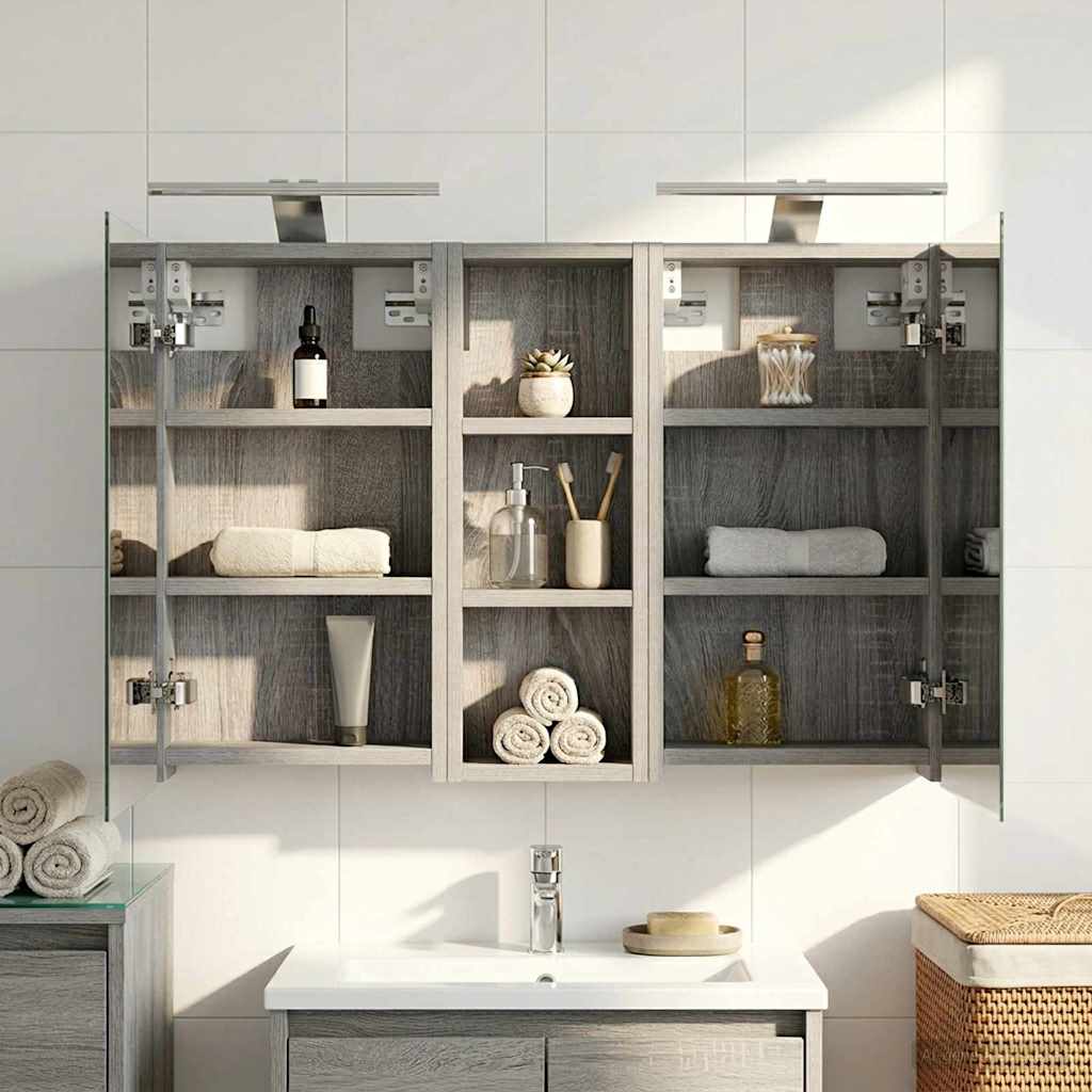 Vonios spintos komplektas su lentyna 3 pcs 80 x 10,5 x 50 cm