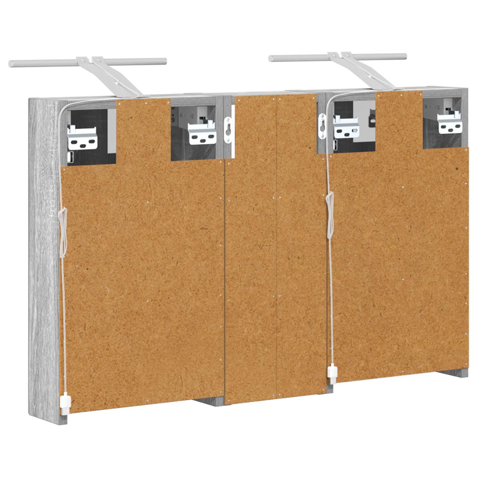 Vonios spintos komplektas su lentyna 3 pcs 80 x 10,5 x 50 cm