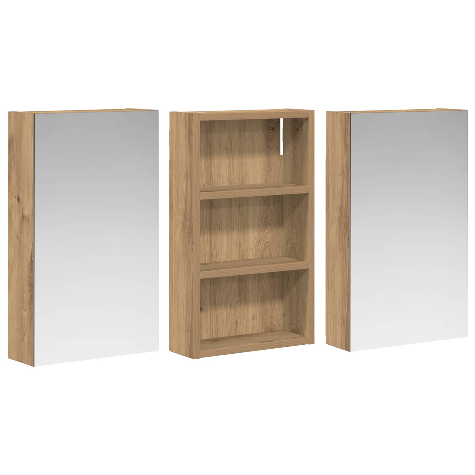 Vonios spintos komplektas su lentyna 3 pcs 90 x 10,5 x 50 cm