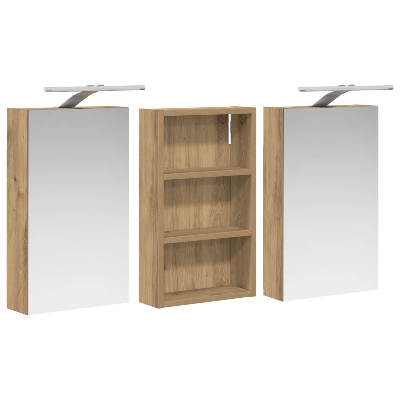 Vonios spintos komplektas su lentyna 3 pcs 90 x 10,5 x 50 cm