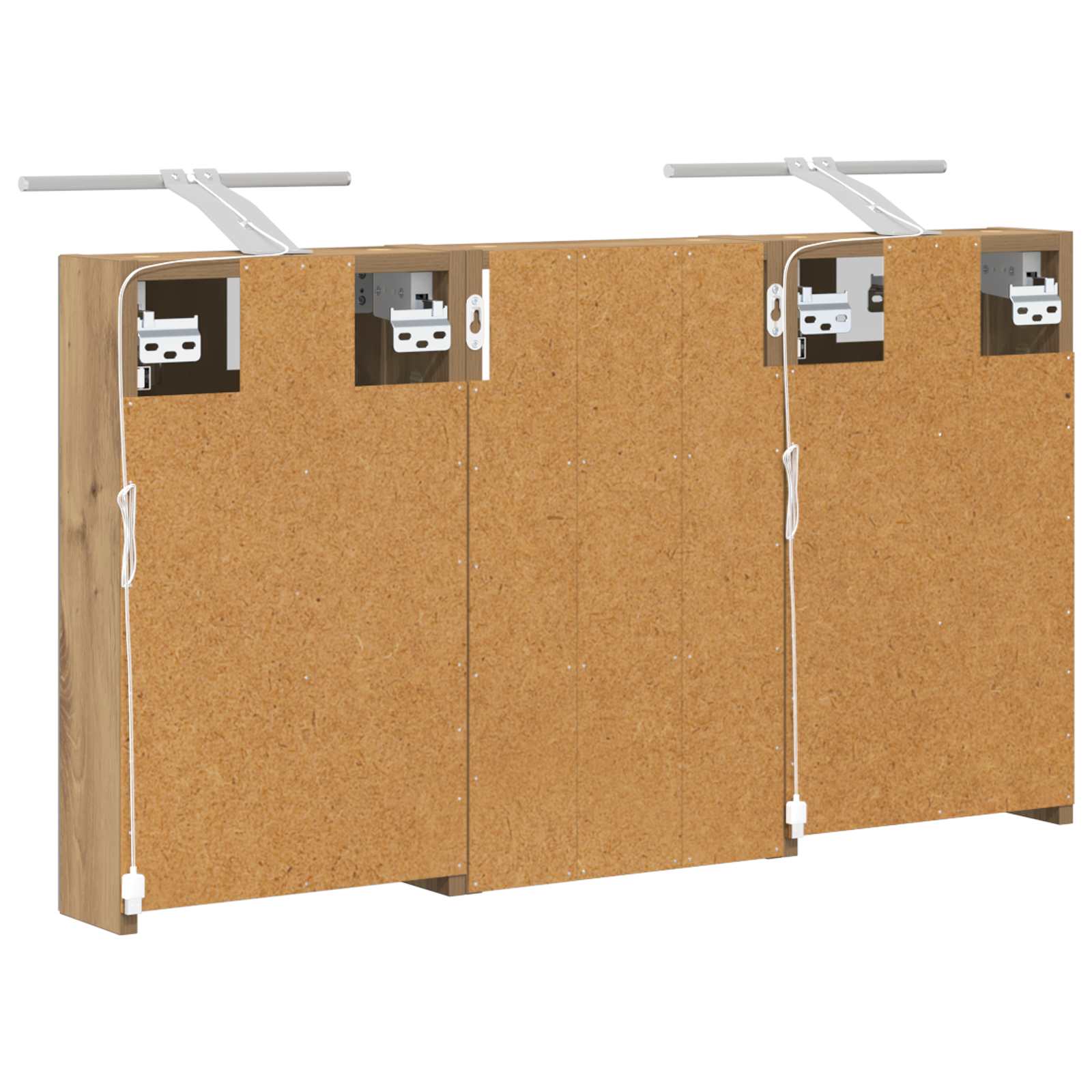 Vonios spintos komplektas su lentyna 3 pcs 90 x 10,5 x 50 cm