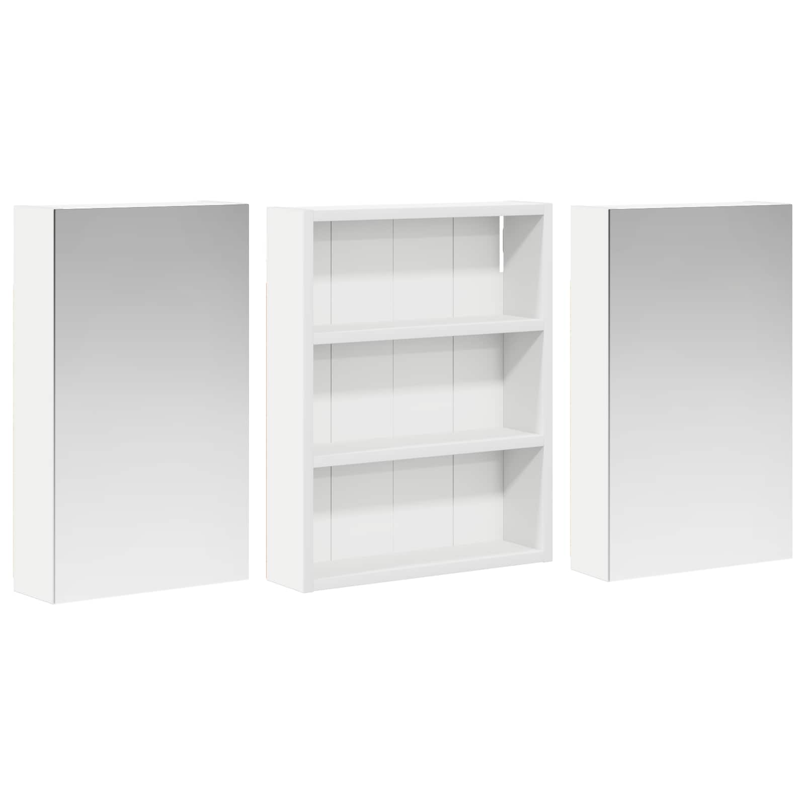 Vonios spintos komplektas su lentyna 3 pcs 100 x 10,5 x 50 cm
