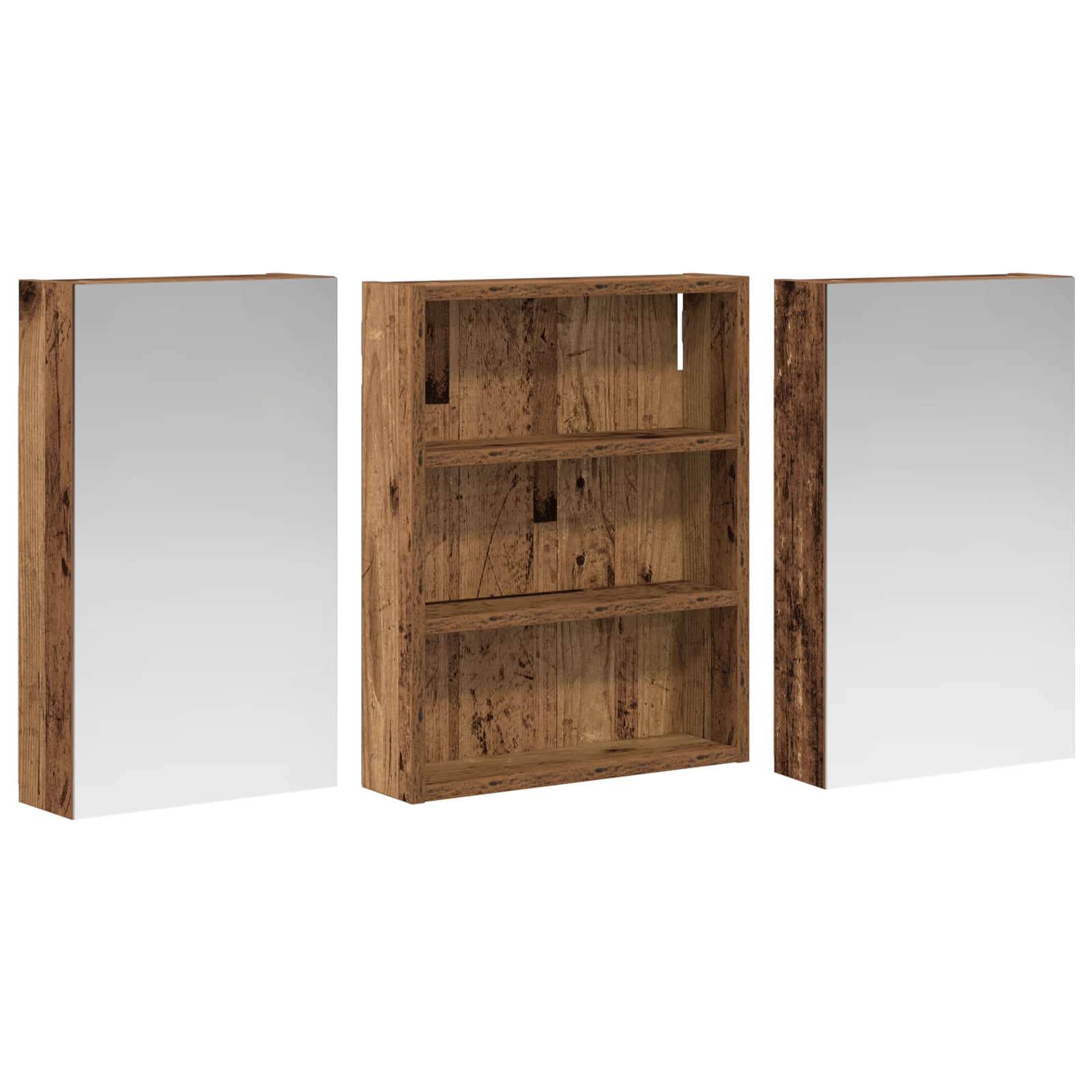 Vonios spintos komplektas su lentyna 3 pcs 100 x 10,5 x 50 cm