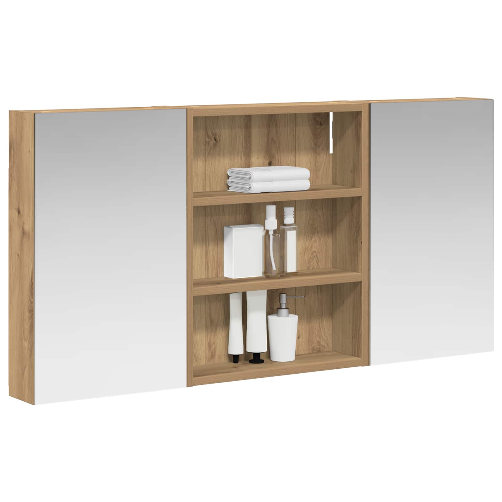 Vonios spintos komplektas su lentyna 3 pcs 100 x 10,5 x 50 cm
