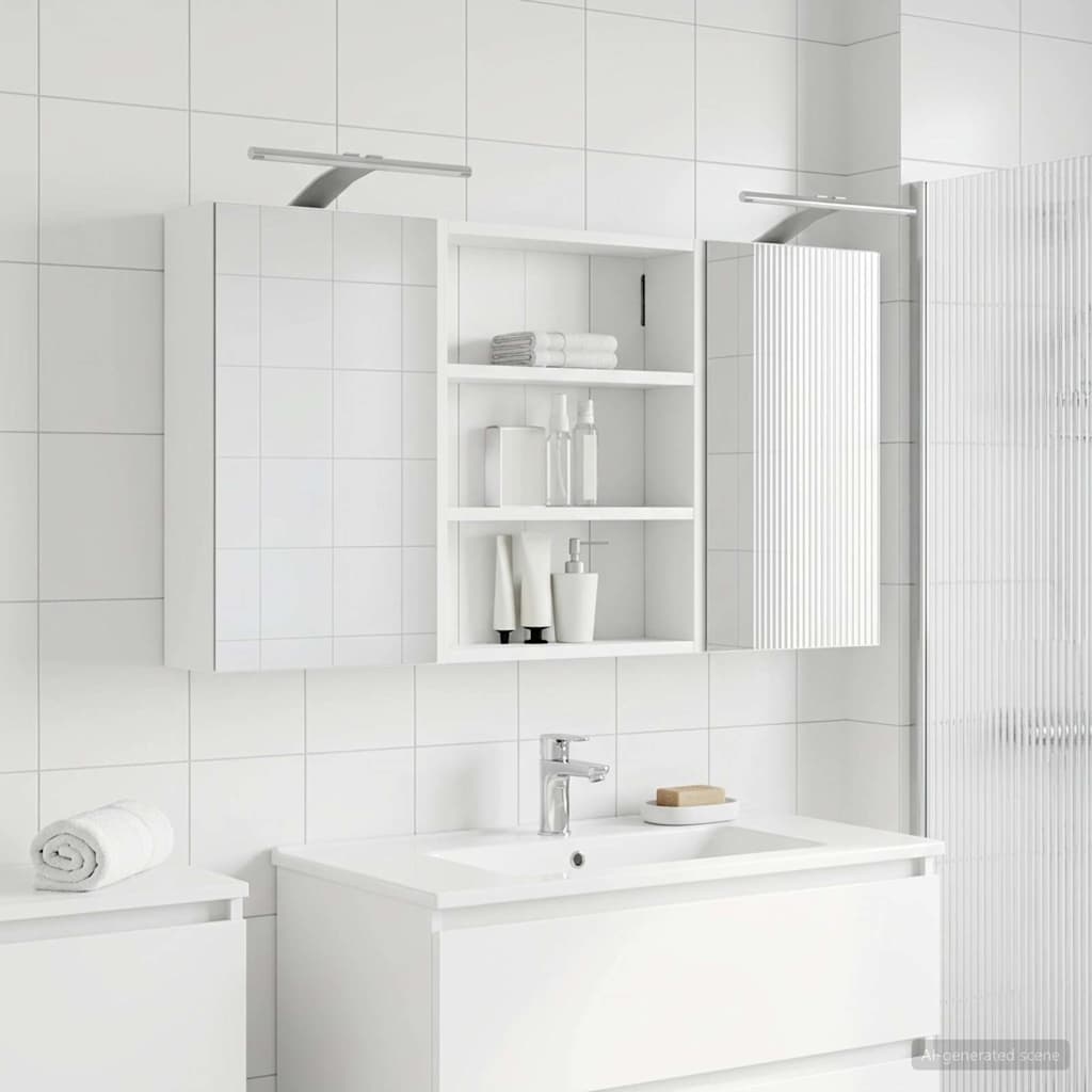 Vonios spintos komplektas su lentyna 3 pcs 100 x 10,5 x 50 cm