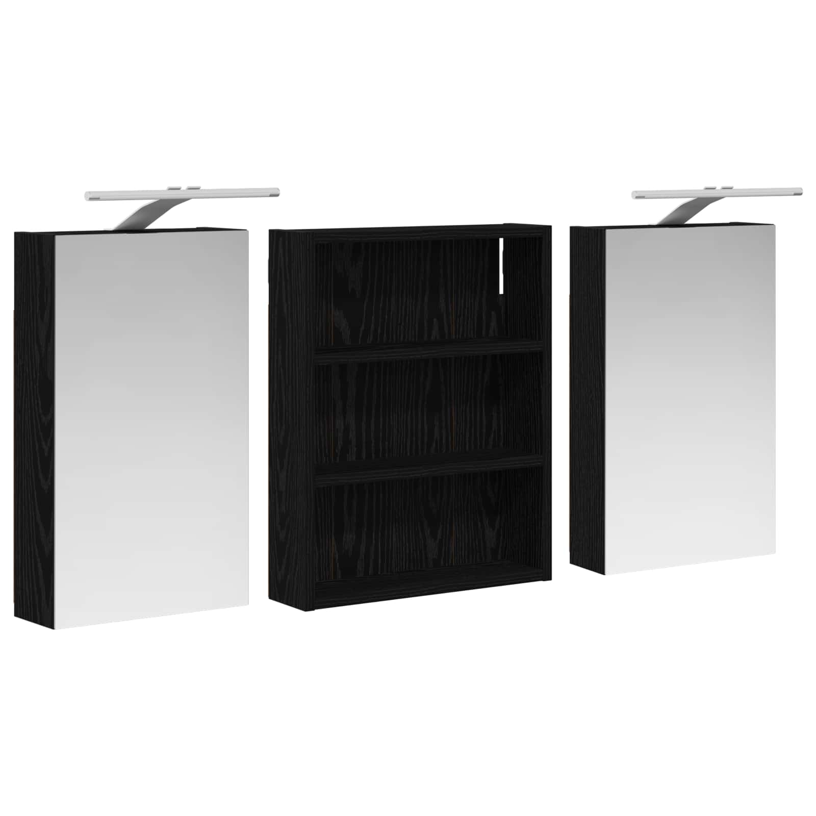 Vonios spintos komplektas su lentyna 3 pcs 100 x 10,5 x 50 cm