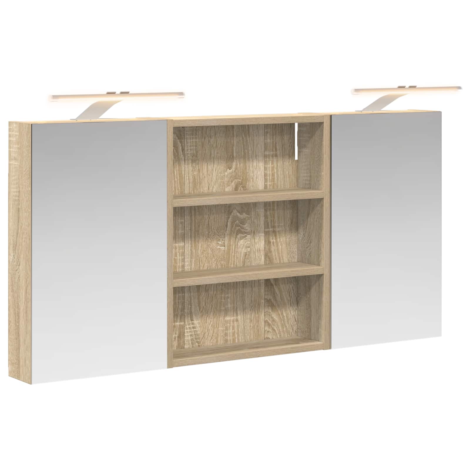 Vonios spintos komplektas su lentyna 3 pcs 100 x 10,5 x 50 cm