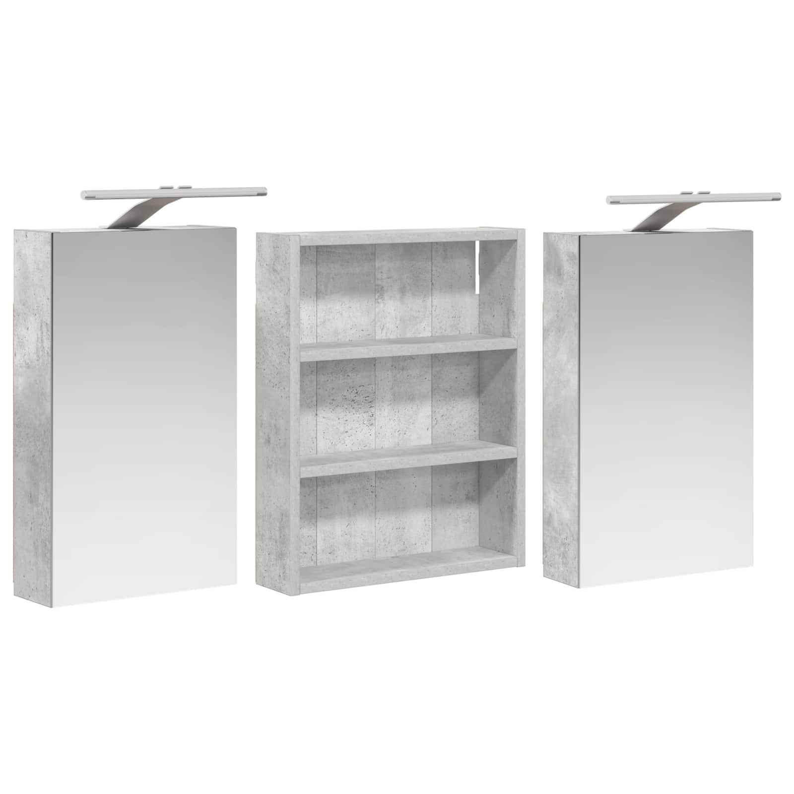 Vonios spintos komplektas su lentyna 3 pcs 100 x 10,5 x 50 cm
