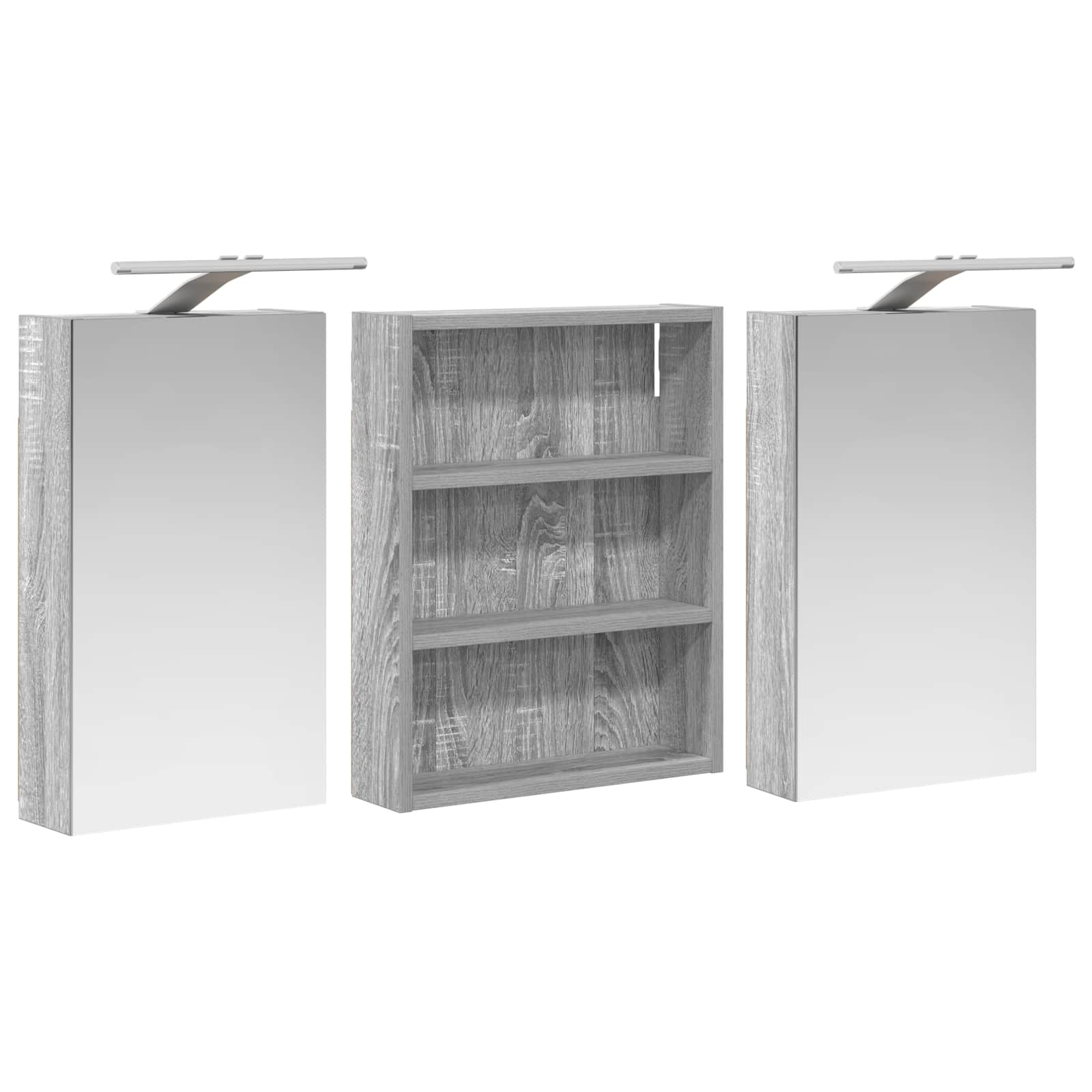 Vonios spintos komplektas su lentyna 3 pcs 100 x 10,5 x 50 cm