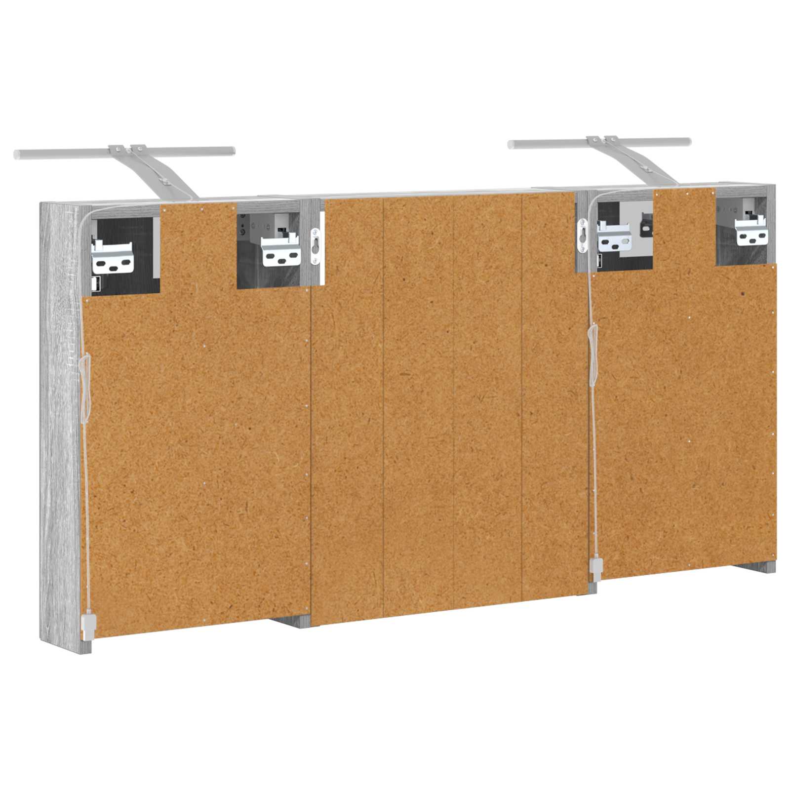 Vonios spintos komplektas su lentyna 3 pcs 100 x 10,5 x 50 cm