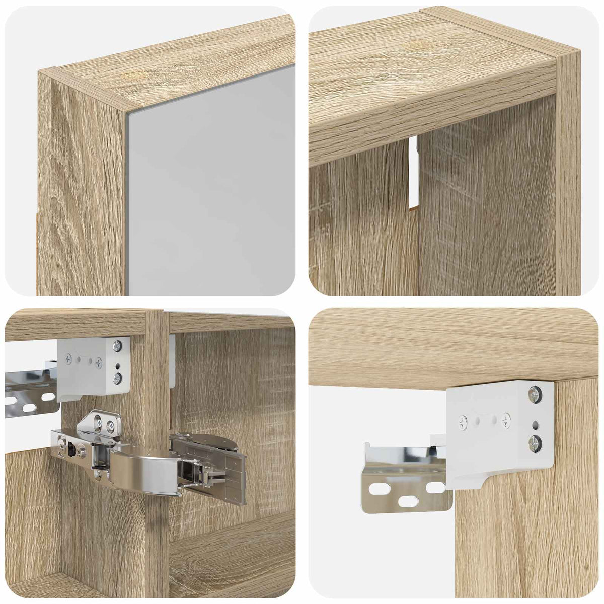 Vonios spintos komplektas 3 vnt. 100 x 10,5 x 60,5 cm