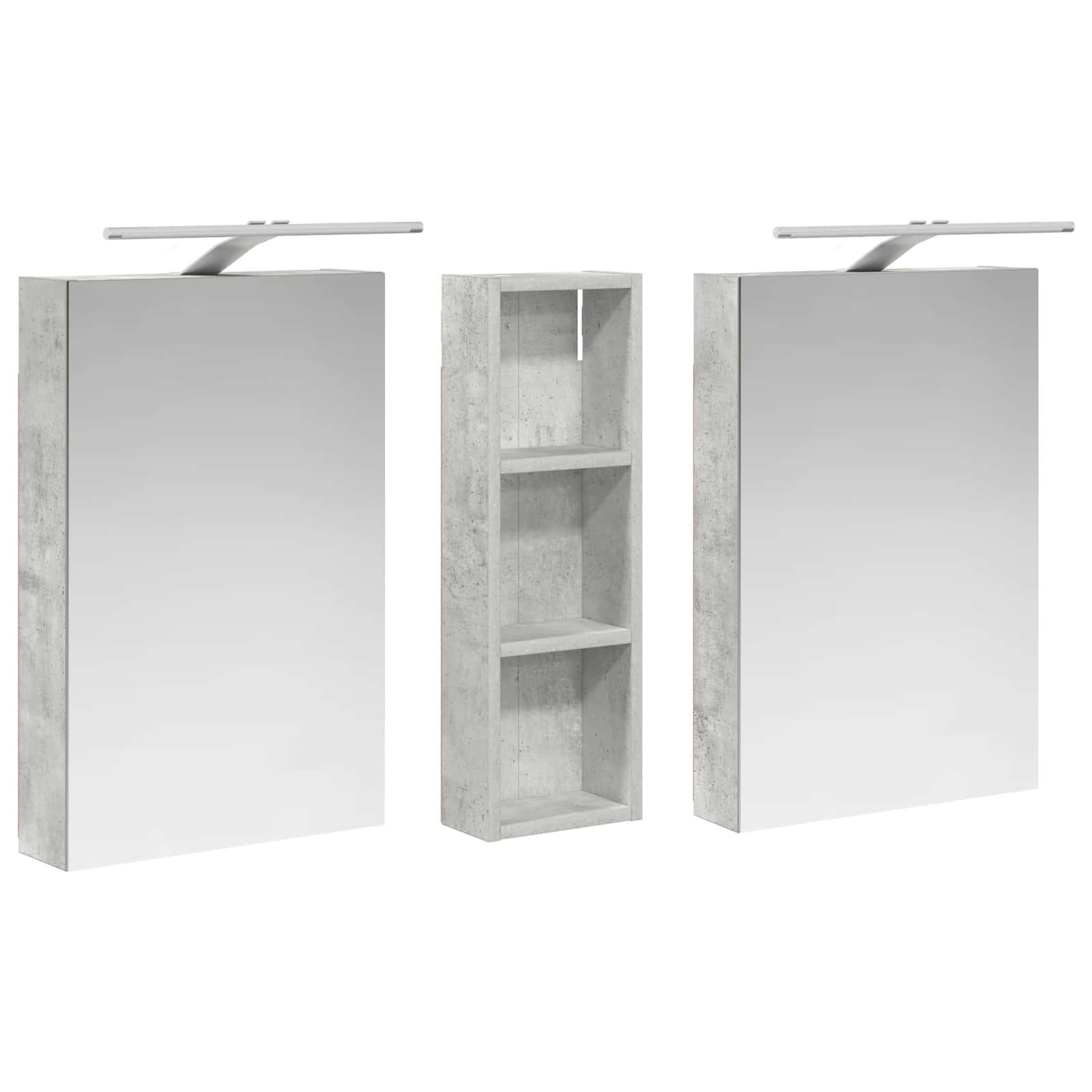 Vonios spintos komplektas su lentyna 3 pcs 100 x 10,5 x 60,5 cm