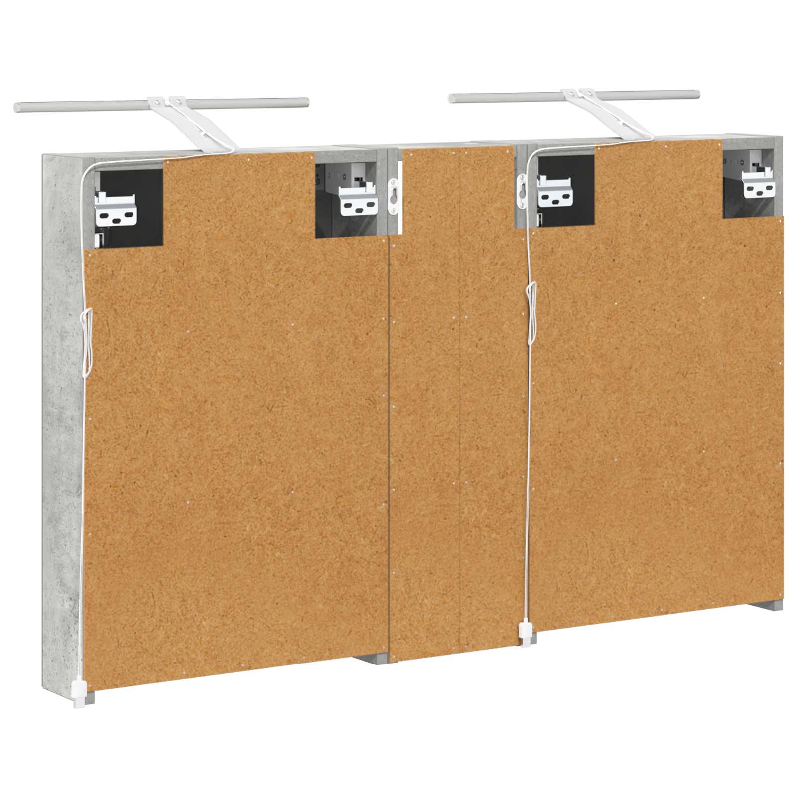 Vonios spintos komplektas su lentyna 3 pcs 100 x 10,5 x 60,5 cm