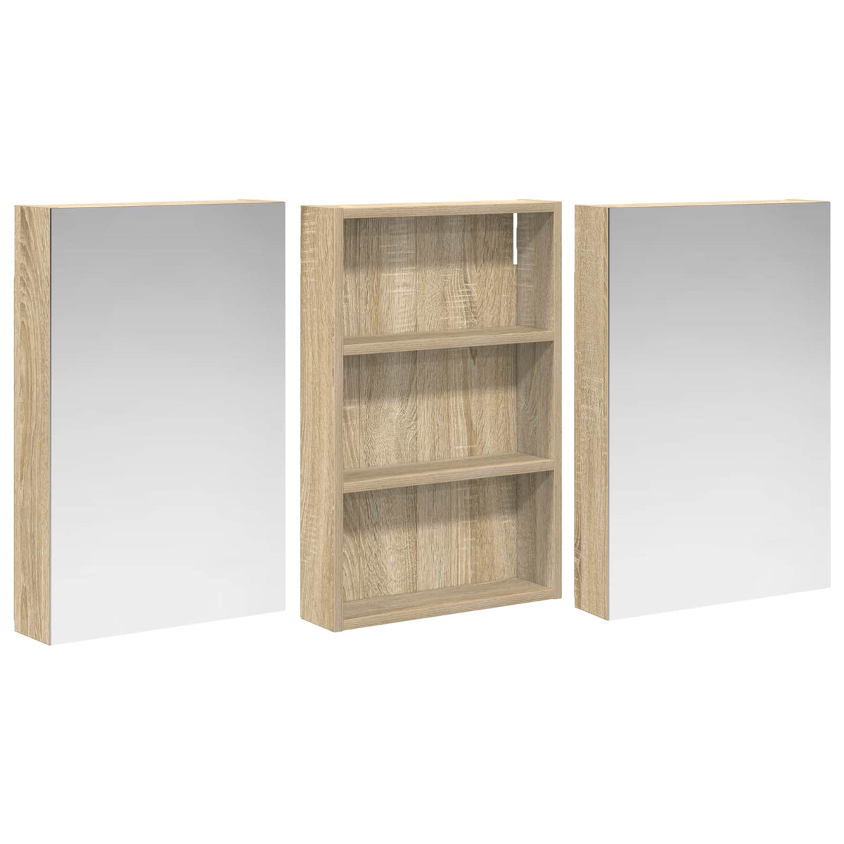 Vonios spintos komplektas 3 vnt. 120 x 10,5 x 60,5 cm