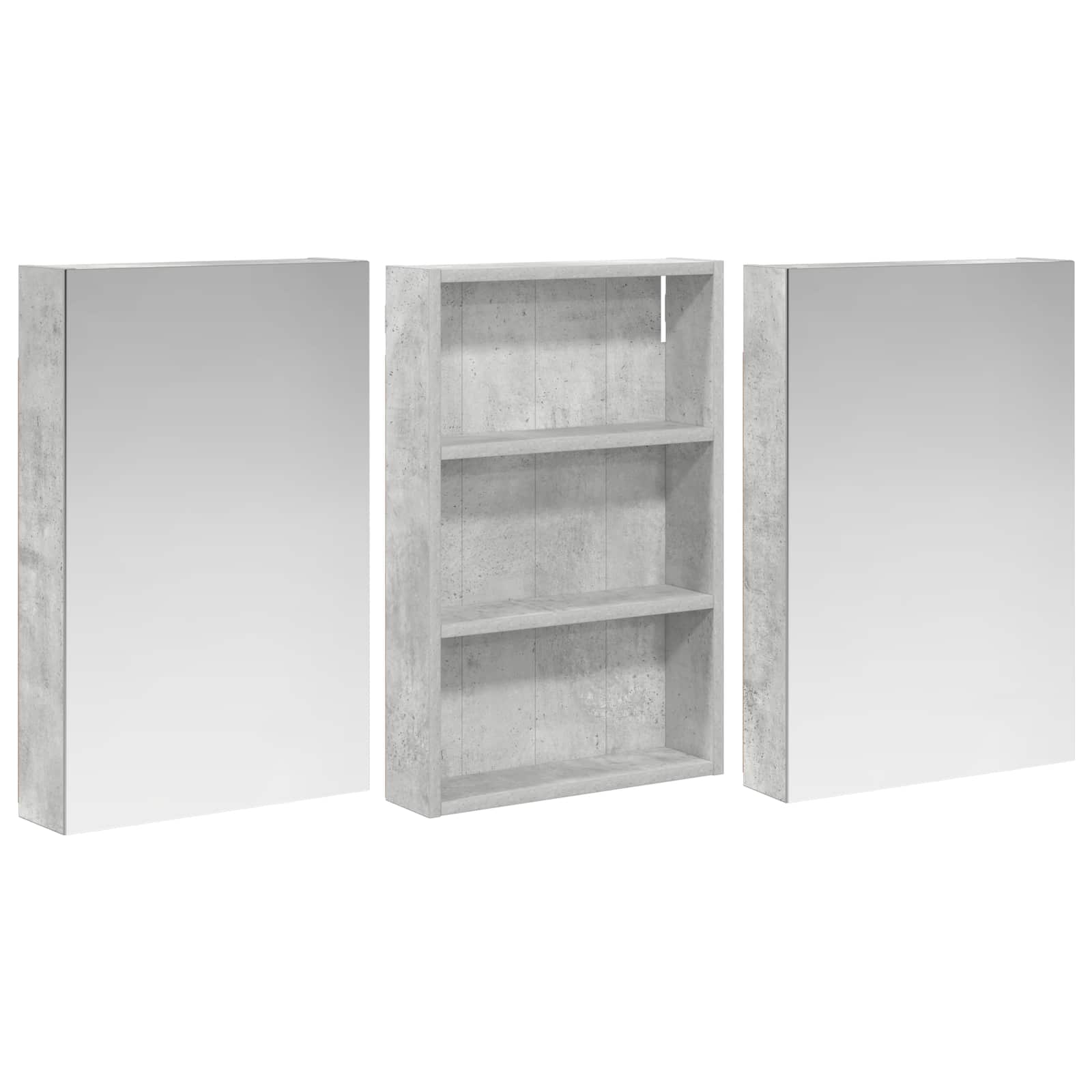 Vonios spintos komplektas su lentyna 3 pcs 120 x 10,5 x 60,5 cm