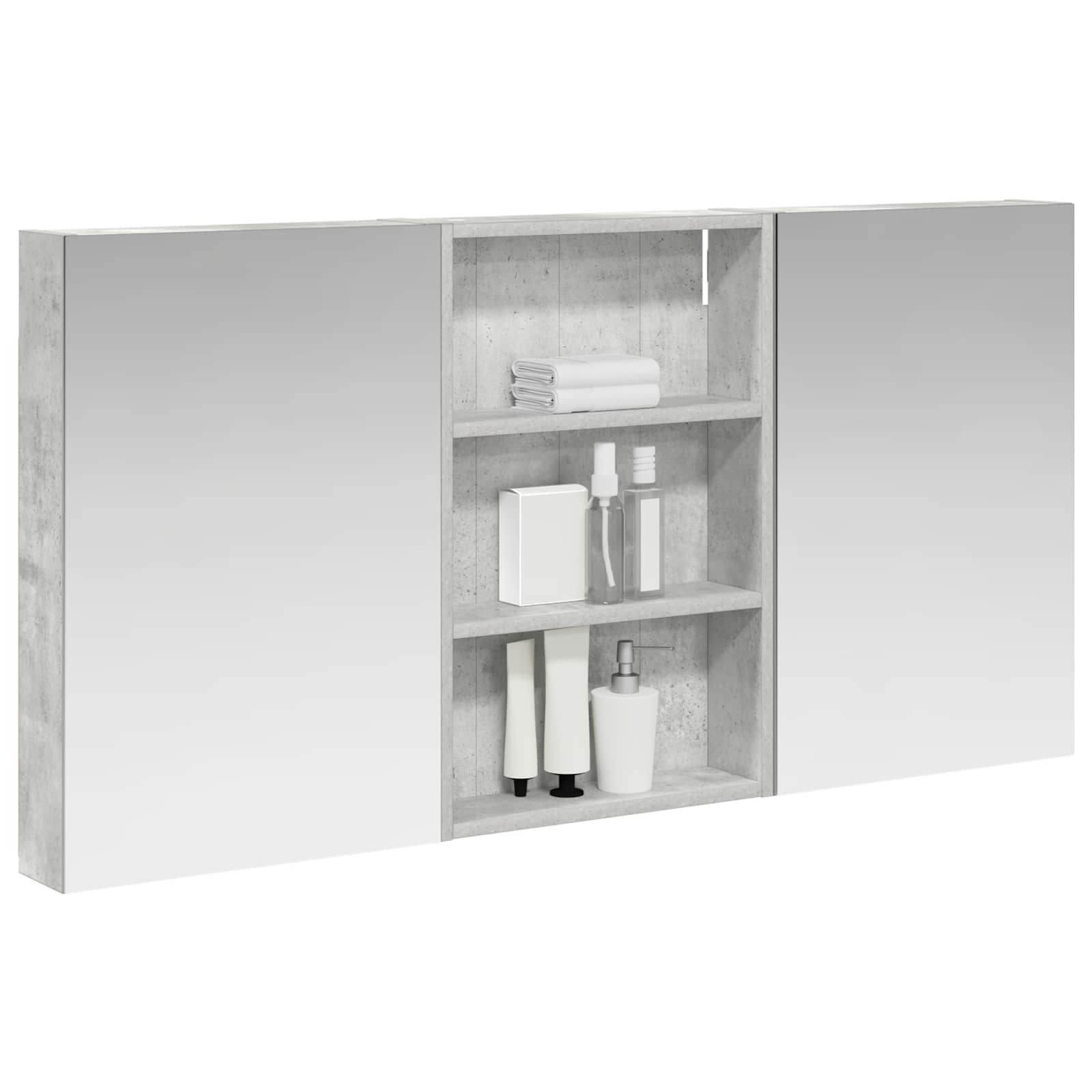 Vonios spintos komplektas su lentyna 3 pcs 120 x 10,5 x 60,5 cm