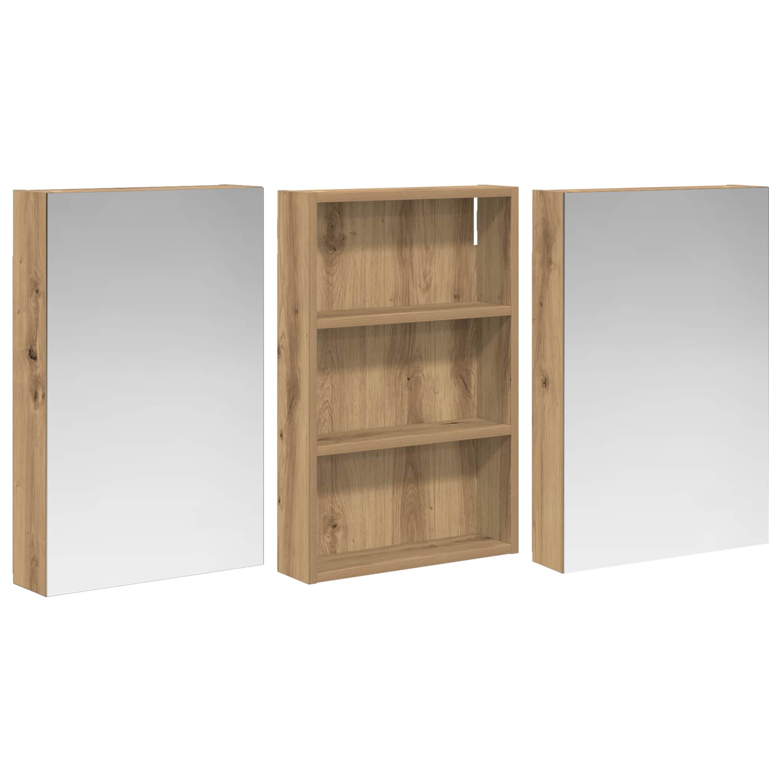 Vonios spintos komplektas su lentyna 3 pcs 120 x 10,5 x 60,5 cm