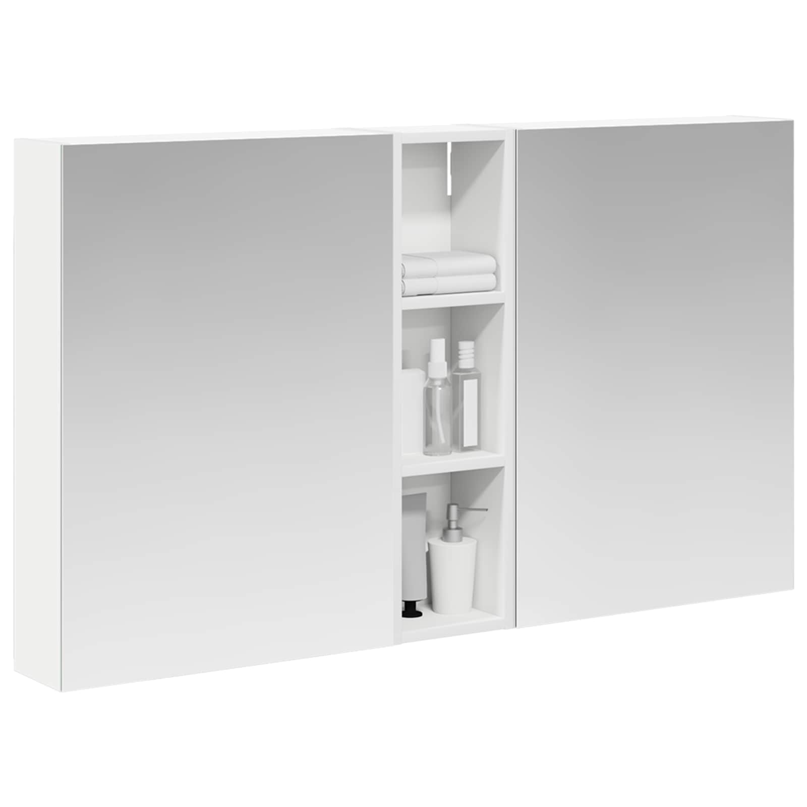 Vonios spintos komplektas su lentyna 3 pcs 120 x 14,5 x 70 cm