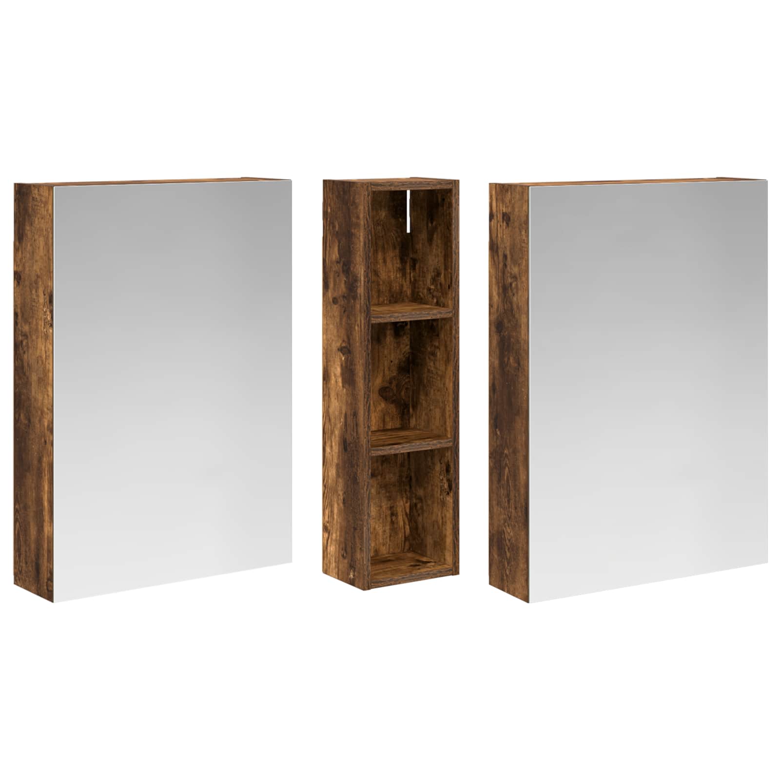 Vonios spintos komplektas su lentyna 3 pcs 120 x 14,5 x 70 cm