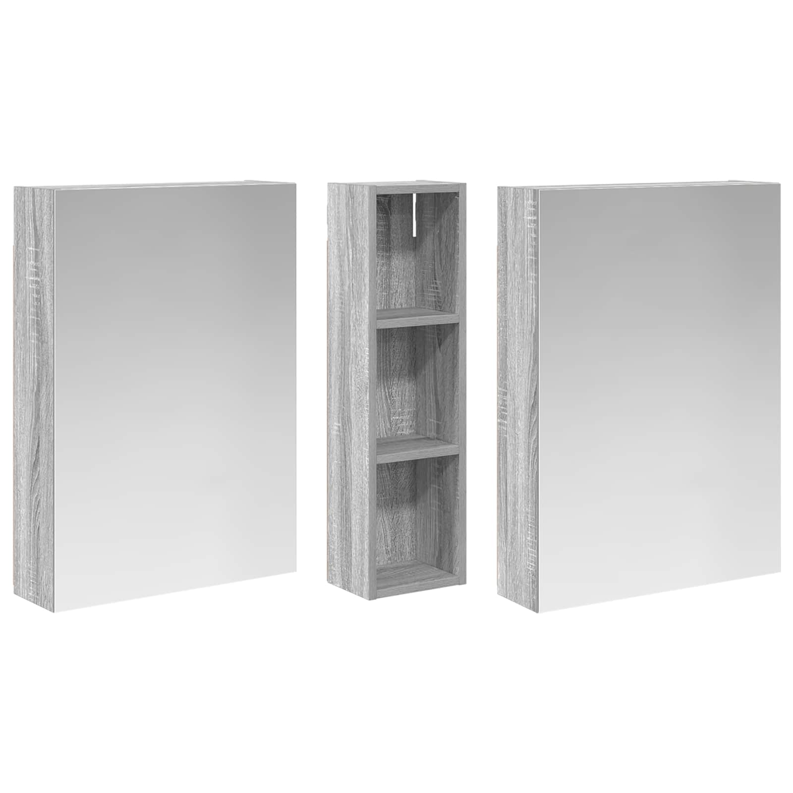 Vonios spintos komplektas su lentyna 3 pcs 120 x 14,5 x 70 cm