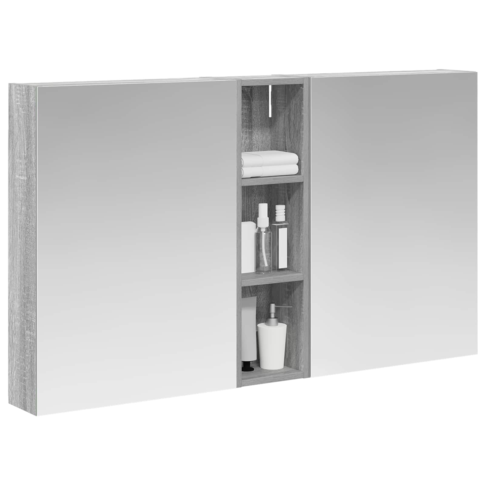 Vonios spintos komplektas su lentyna 3 pcs 120 x 14,5 x 70 cm