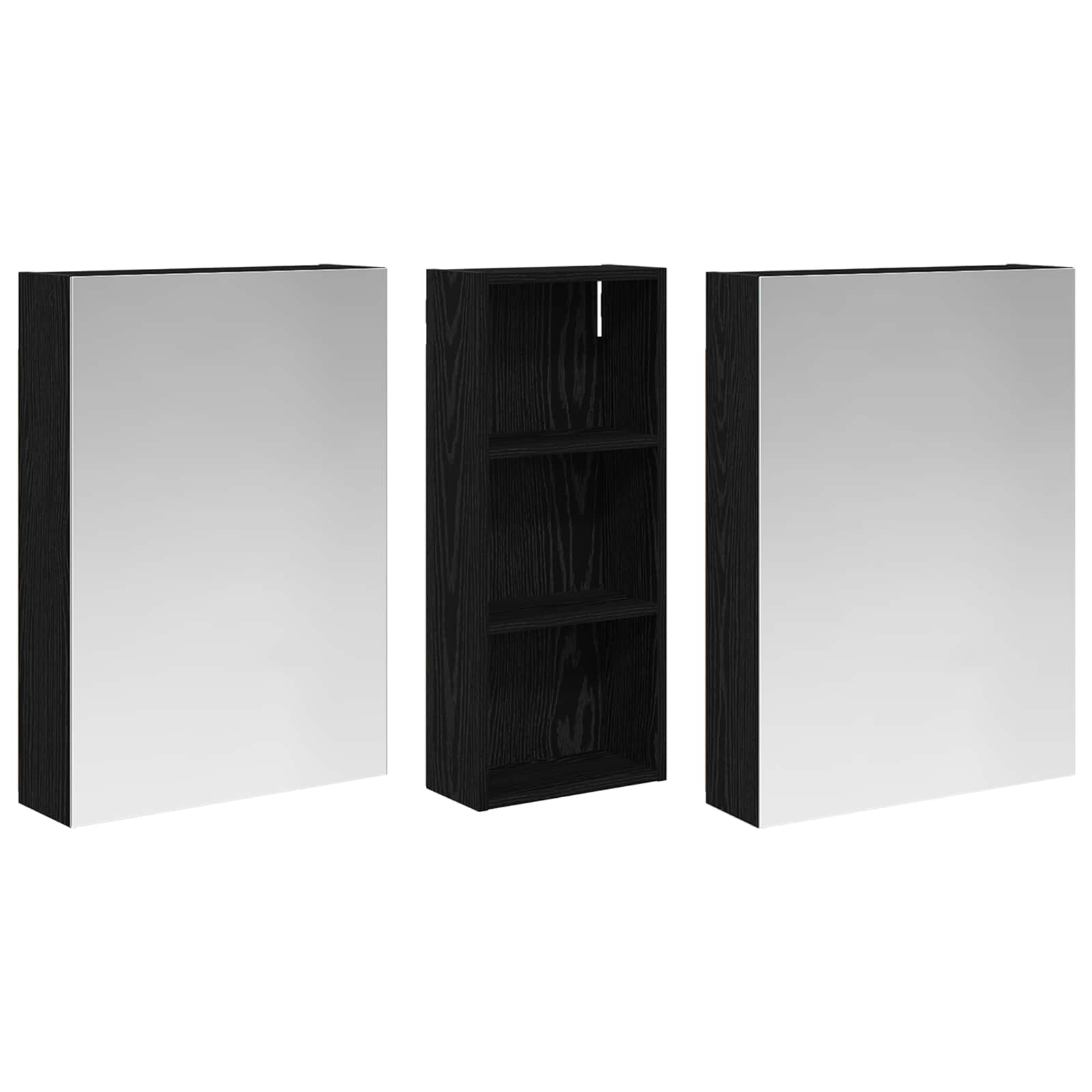 Vonios spintos komplektas su lentyna 3 pcs 130 x 14,5 x 70 cm