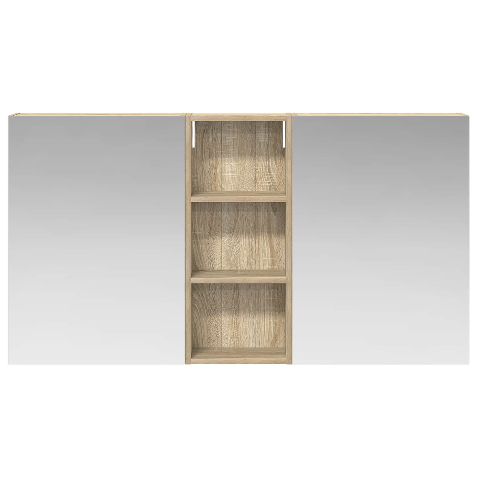 Vonios spintos komplektas su lentyna 3 pcs 130 x 14,5 x 70 cm