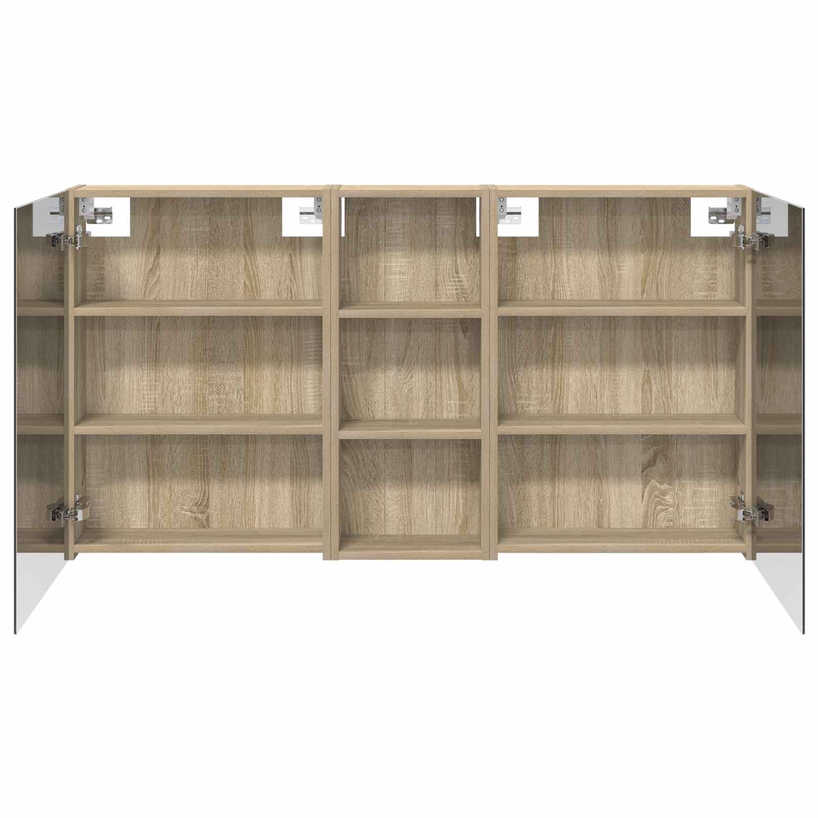 Vonios spintos komplektas su lentyna 3 pcs 130 x 14,5 x 70 cm