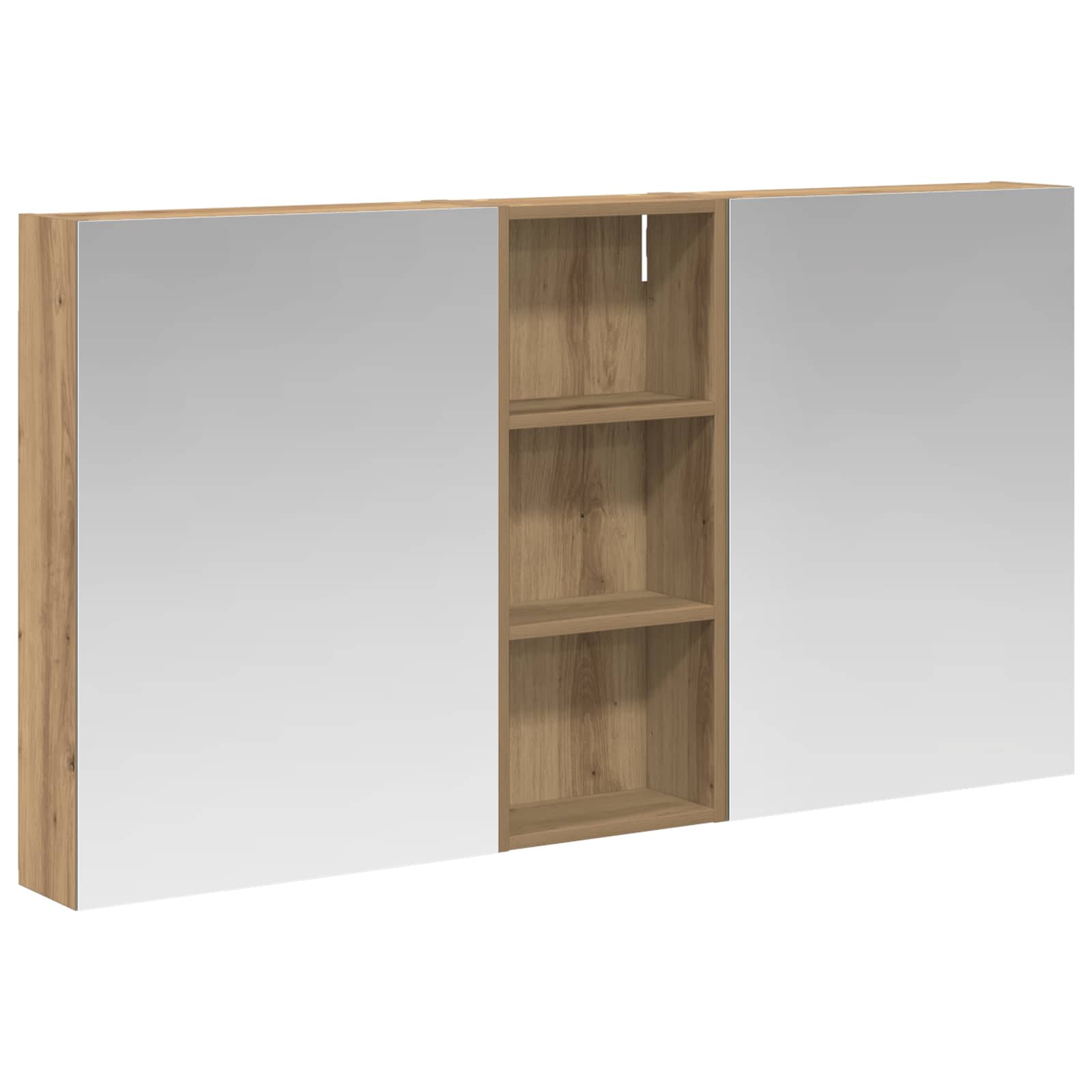 Vonios spintos komplektas su lentyna 3 pcs 130 x 14,5 x 70 cm