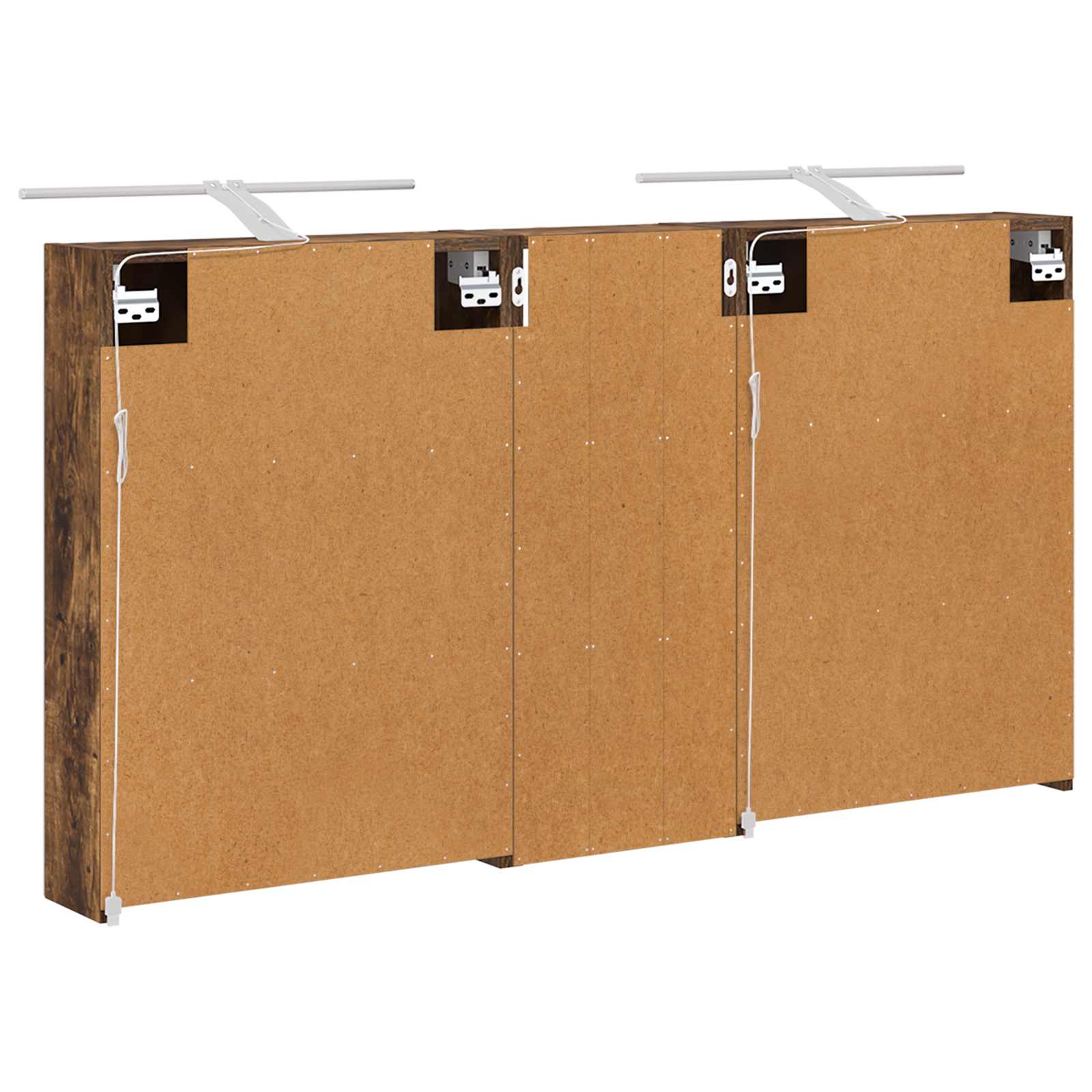 Vonios spintos komplektas su lentyna 3 pcs 130 x 14,5 x 70 cm