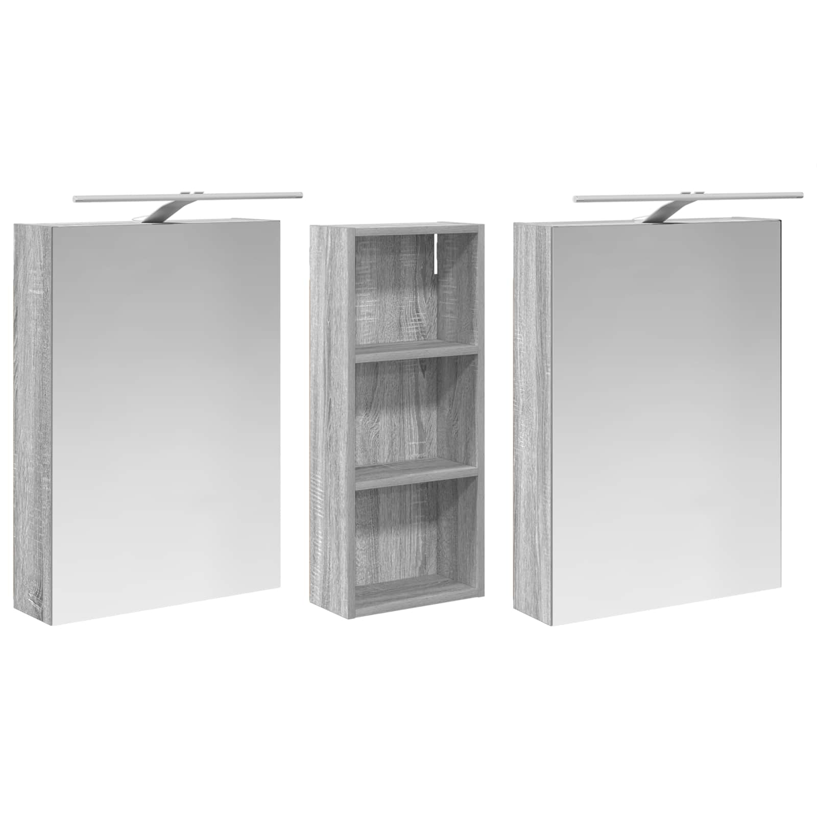 Vonios spintos komplektas 3 vnt. 130 x 14,5 x 70 cm