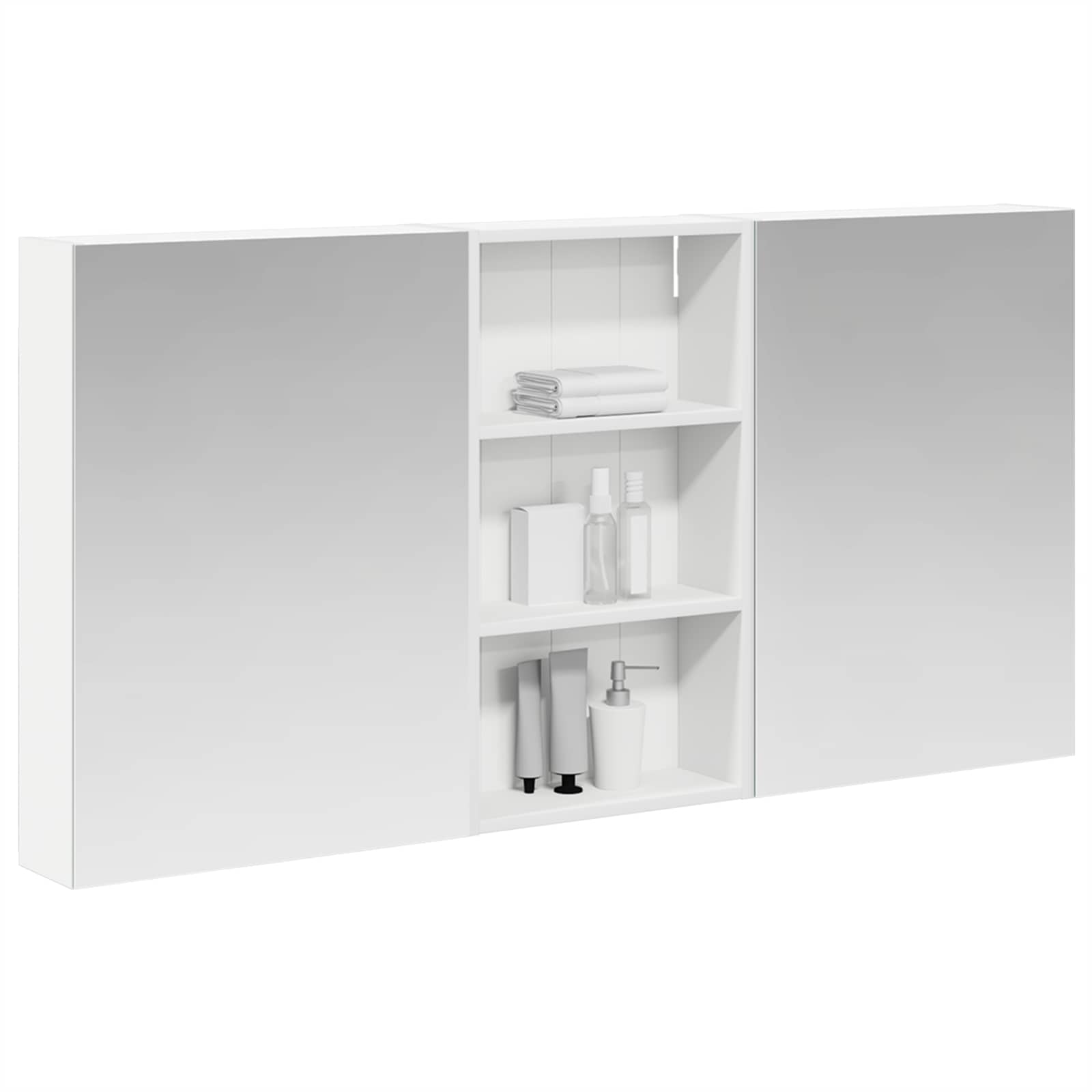 Vonios spintos komplektas su lentyna 3 pcs 140 x 14,5 x 70 cm
