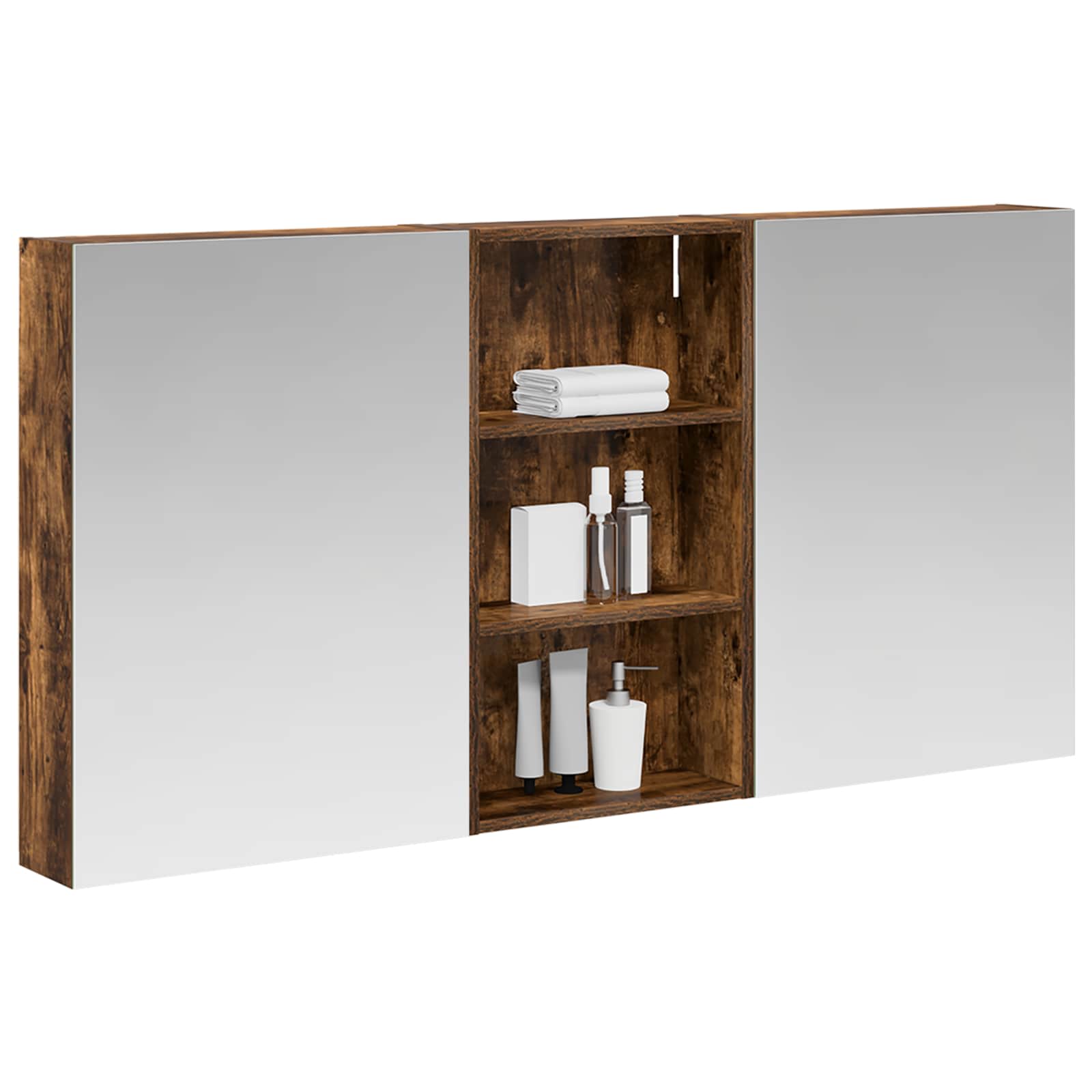 Vonios spintos komplektas su lentyna 3 pcs 140 x 14,5 x 70 cm