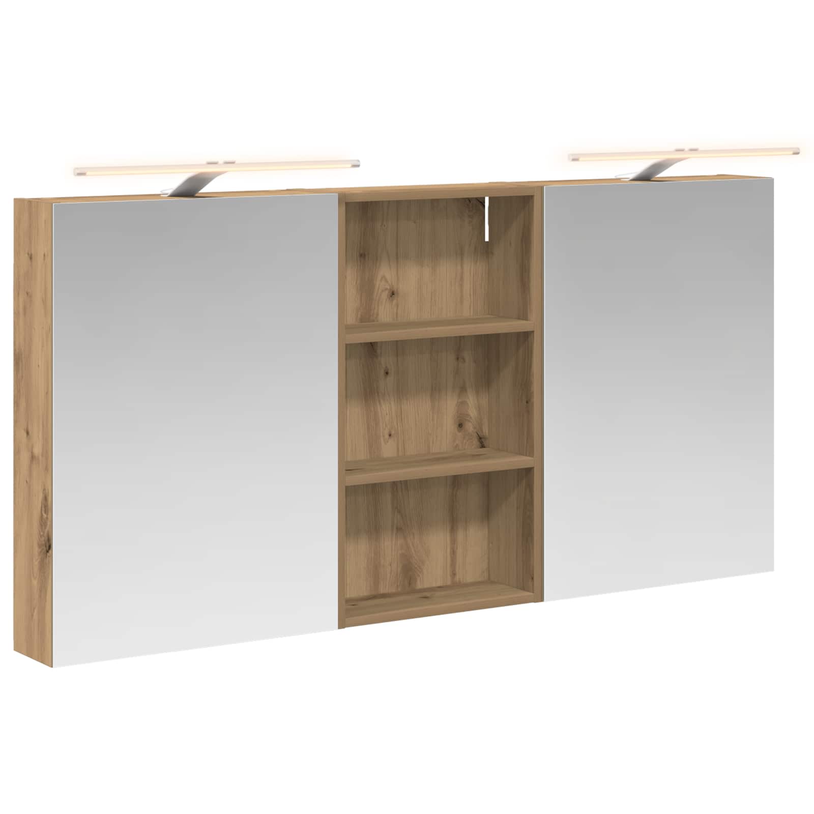 Vonios spintos komplektas su lentyna 3 pcs 140 x 14,5 x 70 cm