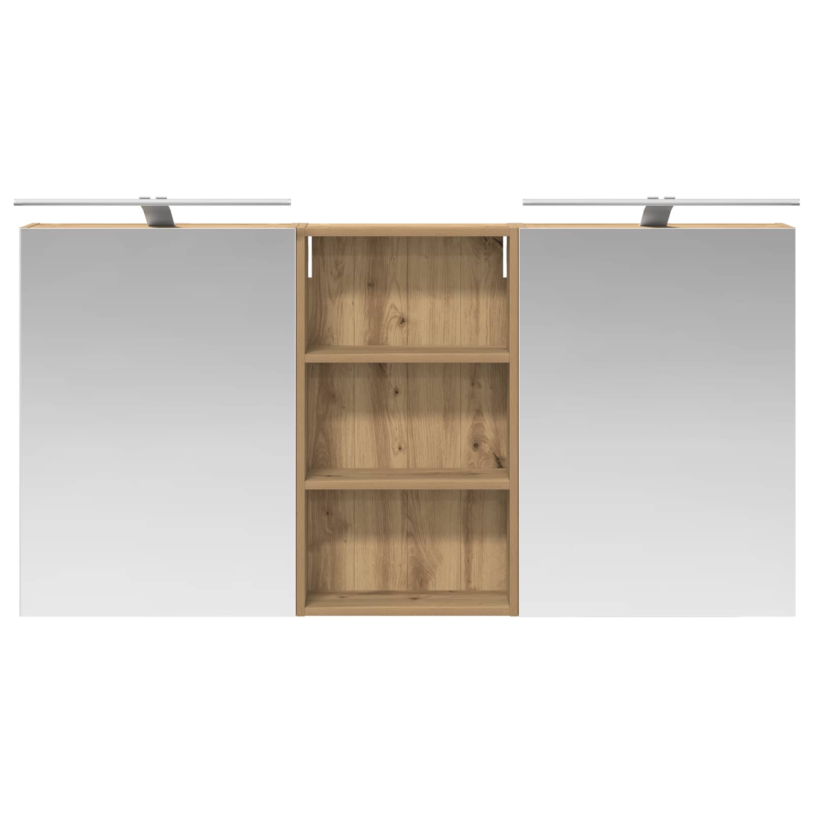 Vonios spintos komplektas su lentyna 3 pcs 140 x 14,5 x 70 cm