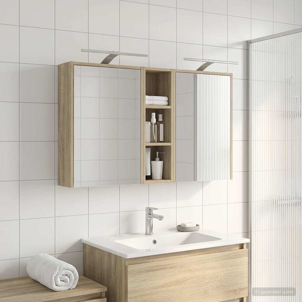 Vonios spintos komplektas 3 pcs 106 x 16 x 62,5 cm