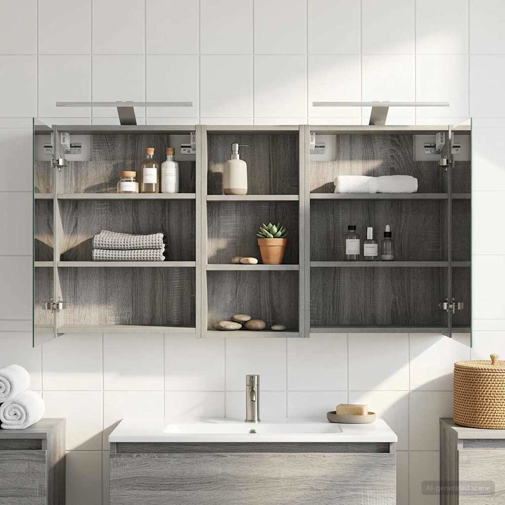 Vonios spintos komplektas 3 pcs 116 x 16 x 62,5 cm