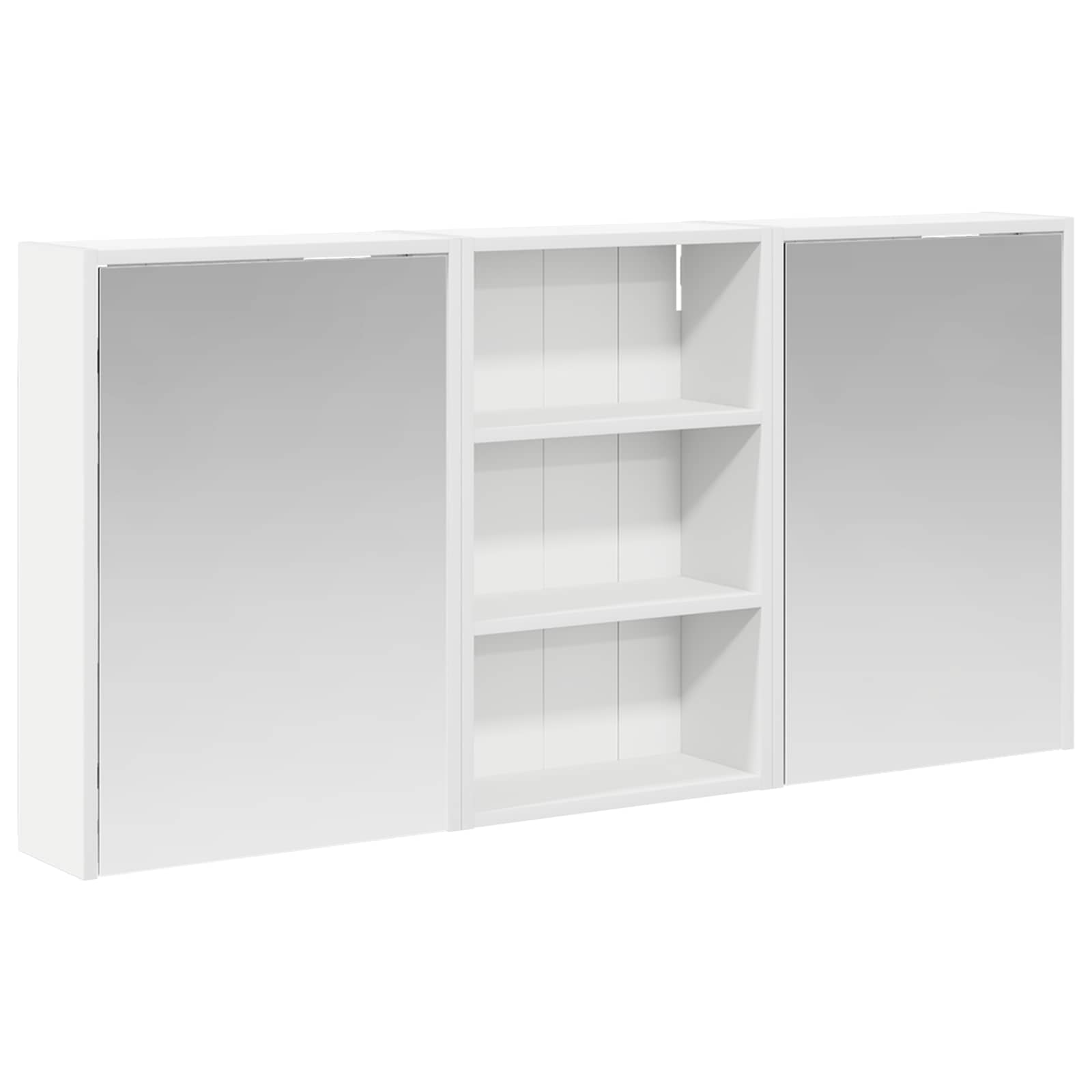 Vonios spintos komplektas su lentyna 3 pcs 126 x 16 x 62.5 cm