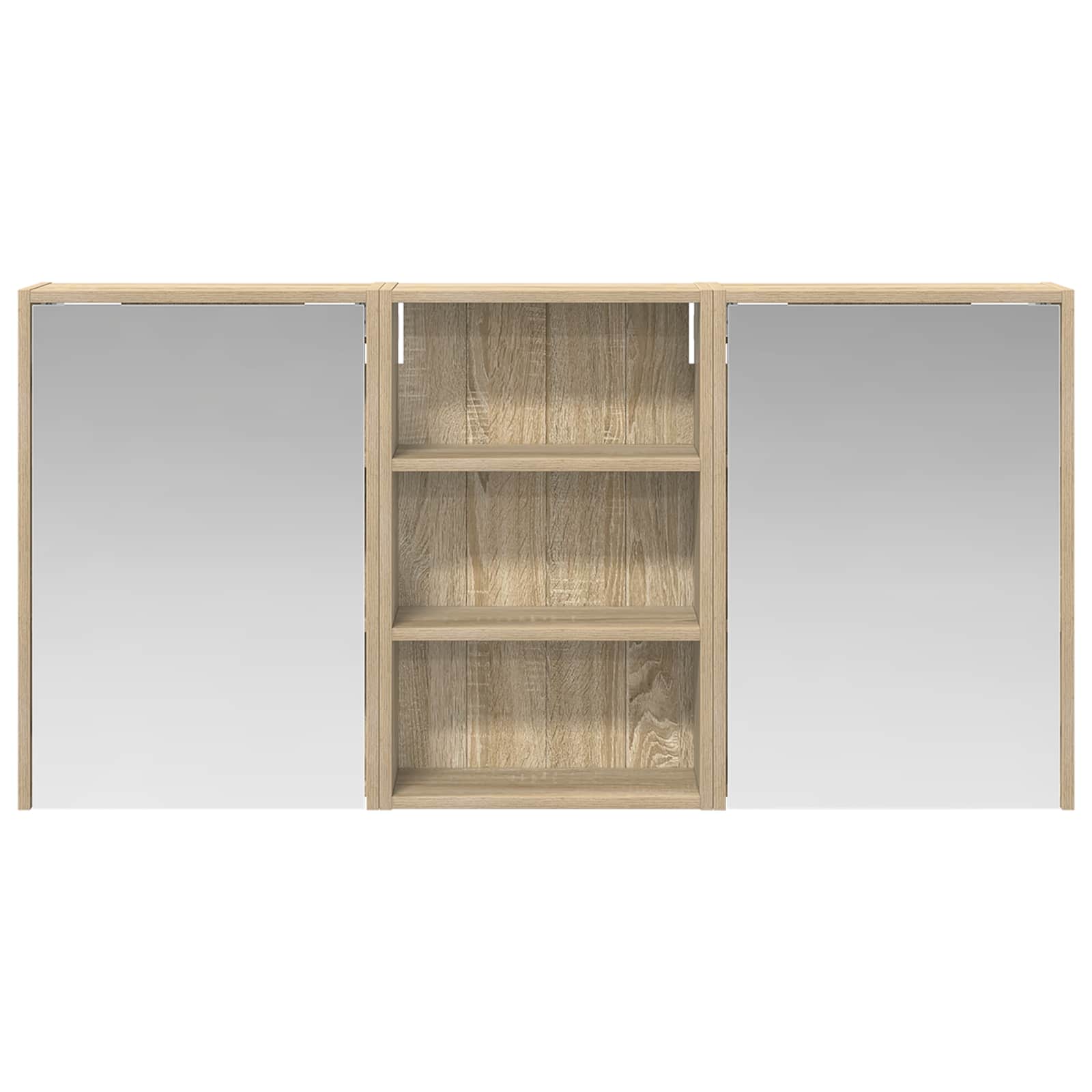 Vonios spintos komplektas su lentyna 3 pcs 126 x 16 x 62.5 cm
