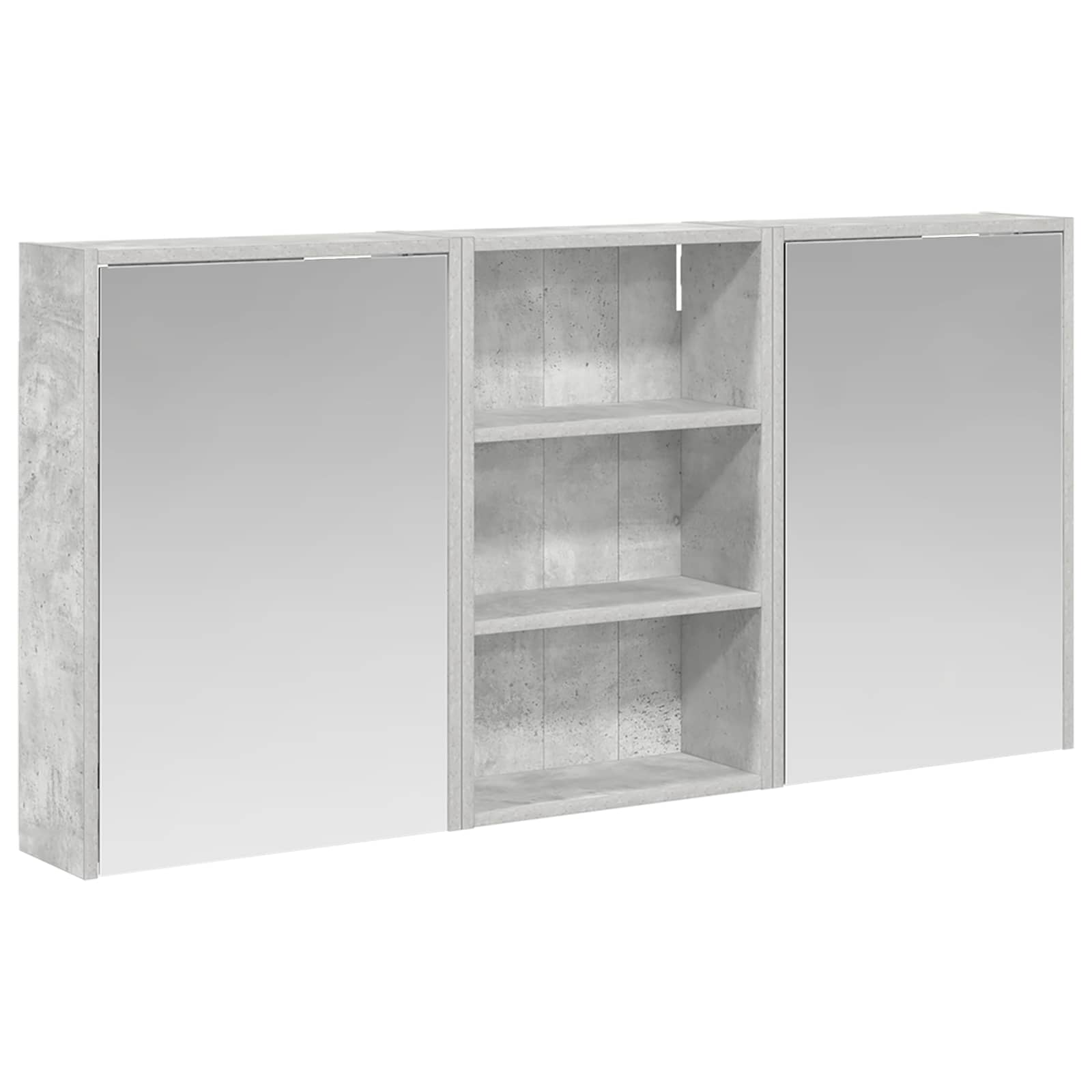 Vonios spintos komplektas su lentyna 3 pcs 126 x 16 x 62.5 cm