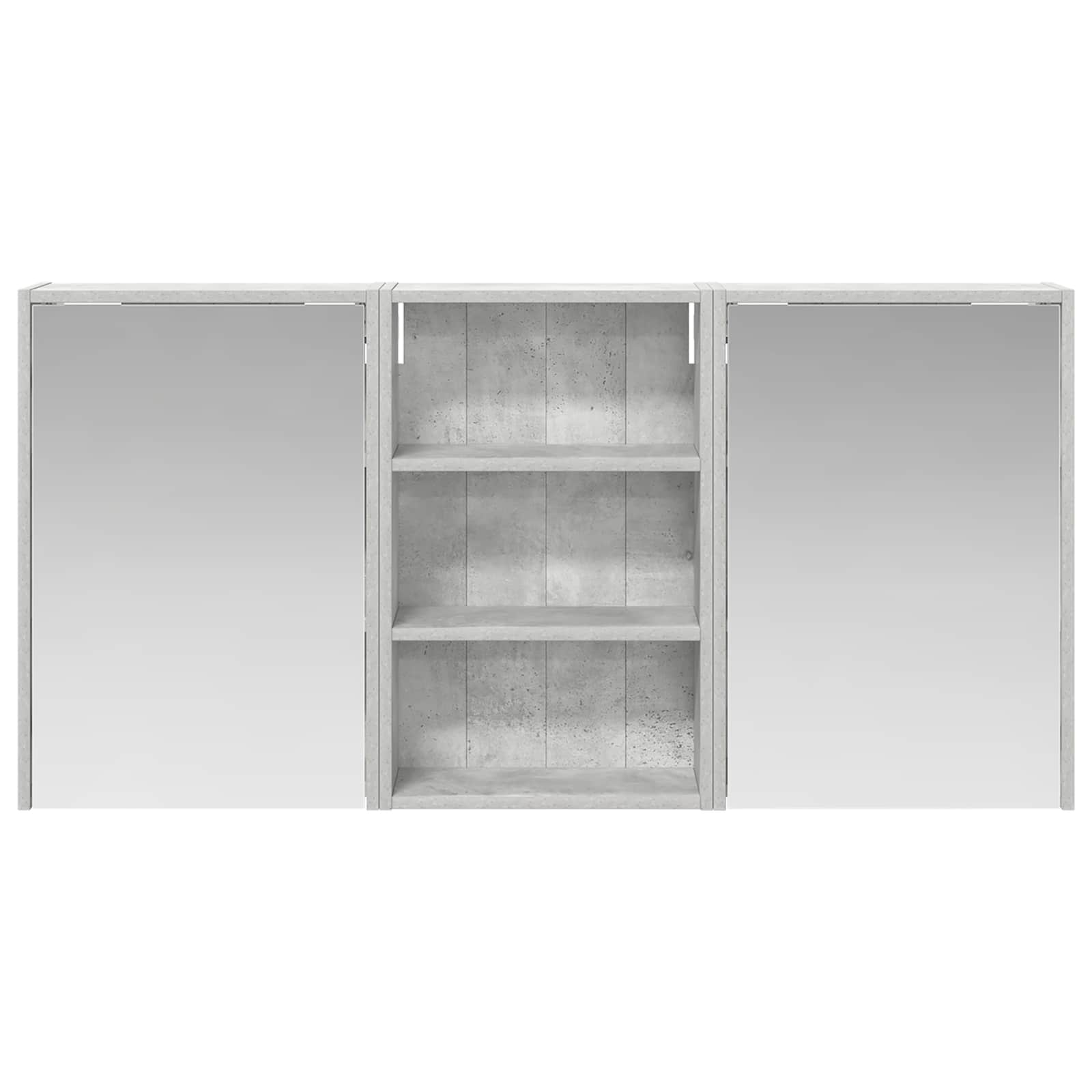 Vonios spintos komplektas su lentyna 3 pcs 126 x 16 x 62.5 cm
