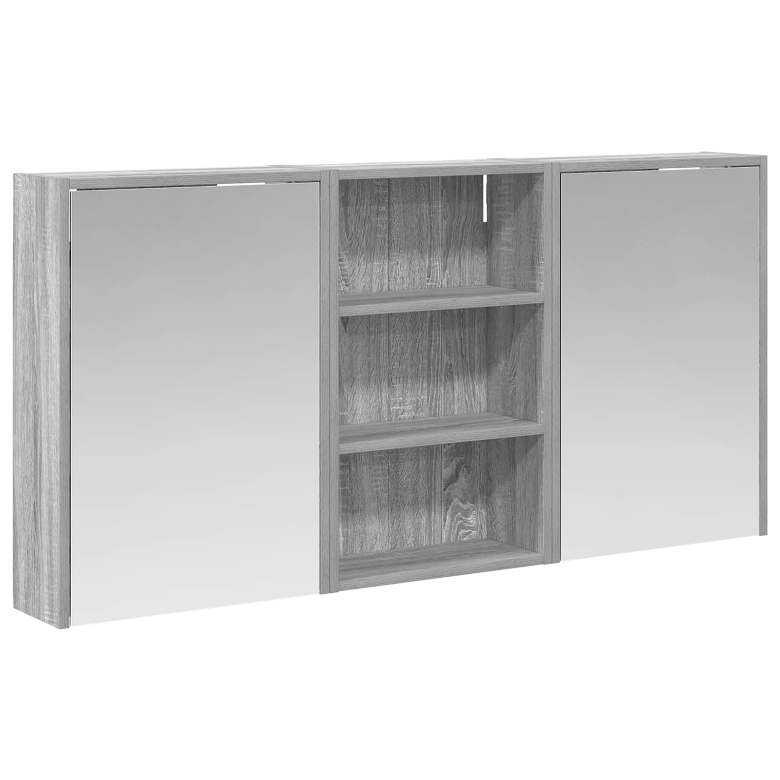 Vonios spintos komplektas su lentyna 3 pcs 126 x 16 x 62.5 cm