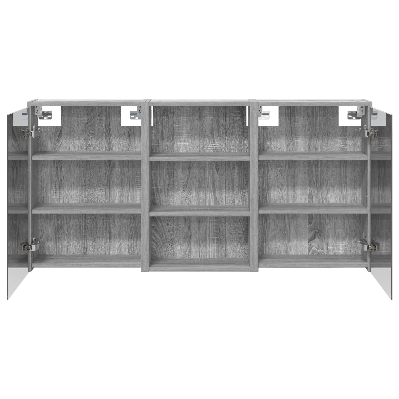Vonios spintos komplektas su lentyna 3 pcs 126 x 16 x 62.5 cm