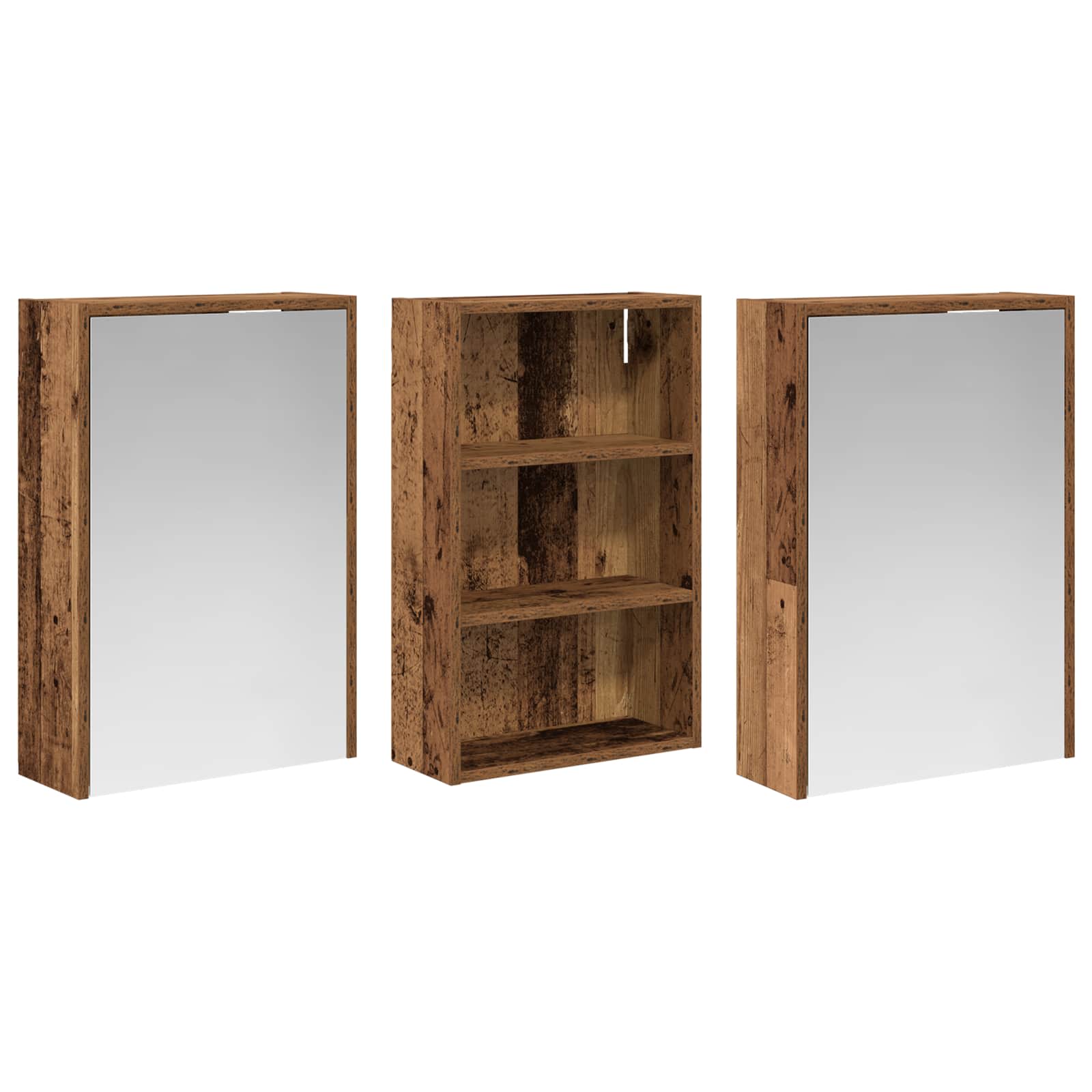 Vonios spintos komplektas 3 vnt. 126 x 16 x 62.5 cm